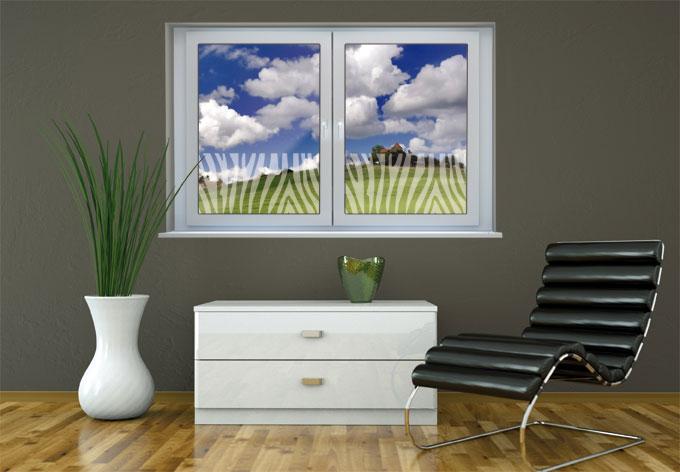 Decoración de cebra para ventanas