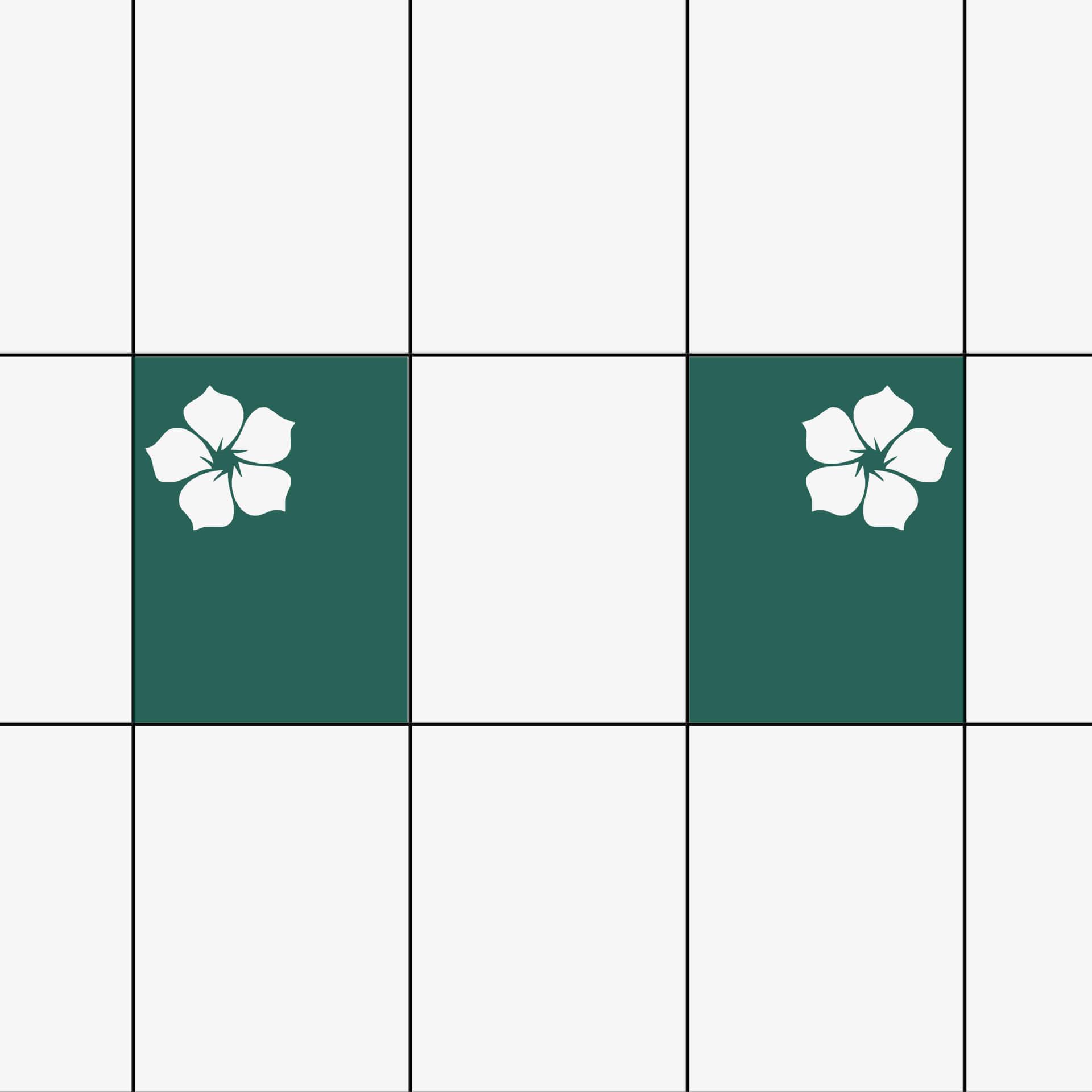 Adesivo murale - Decorazione per piastrelle - fiore di giada