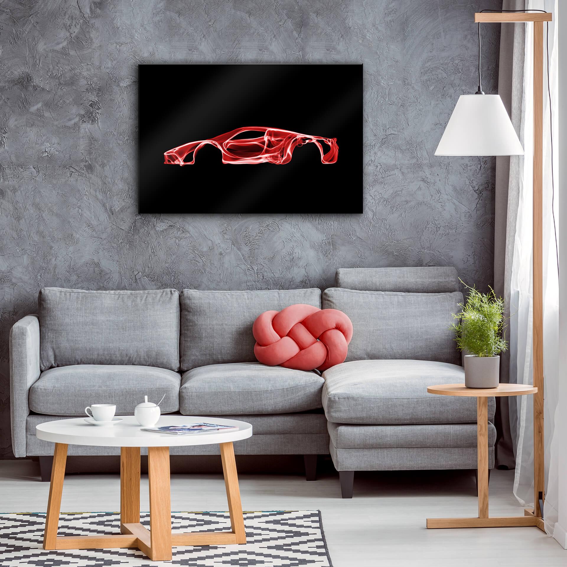 Acrylglasbild Mielu - Red car