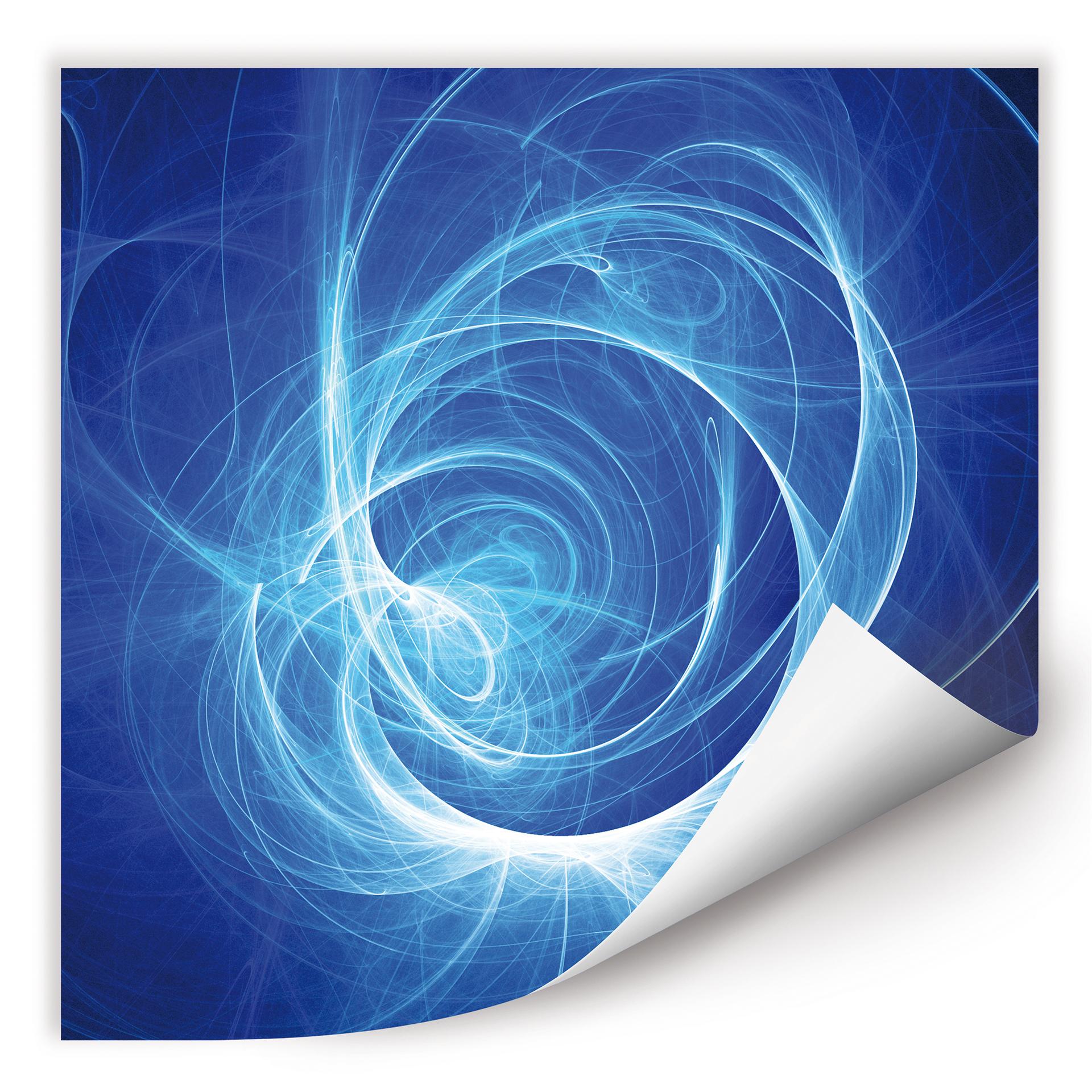 Poster autocollant - W - Rayon Tourbillon Bleu