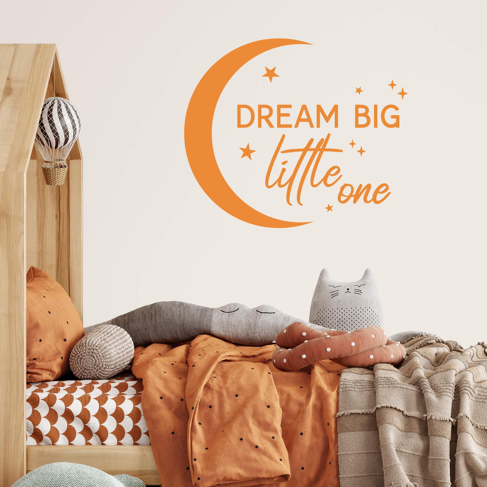 Wallsticker Dream Big Little One with Moon and Stars