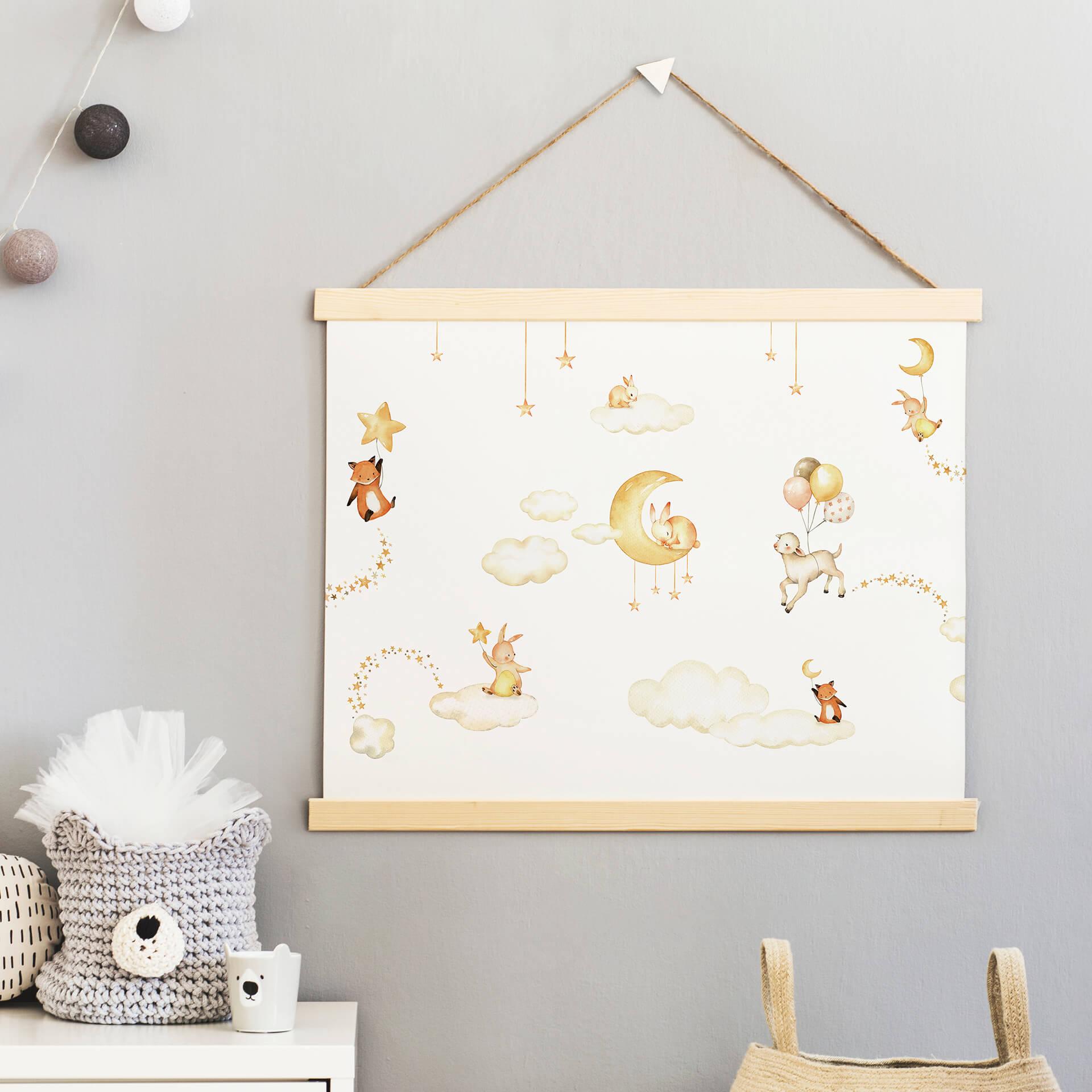 Kinderzimmer Poster Oliver Robins - Süße Träume weiß