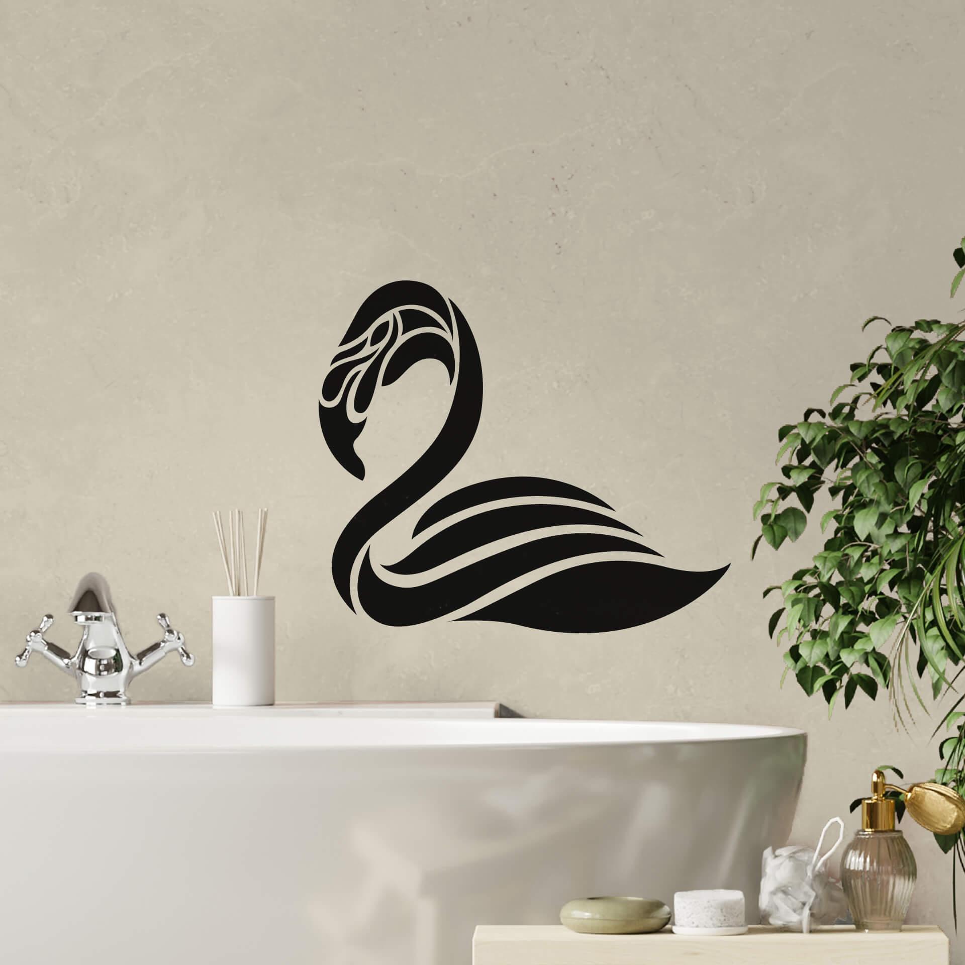 Muursticker Flamingo (abstract)