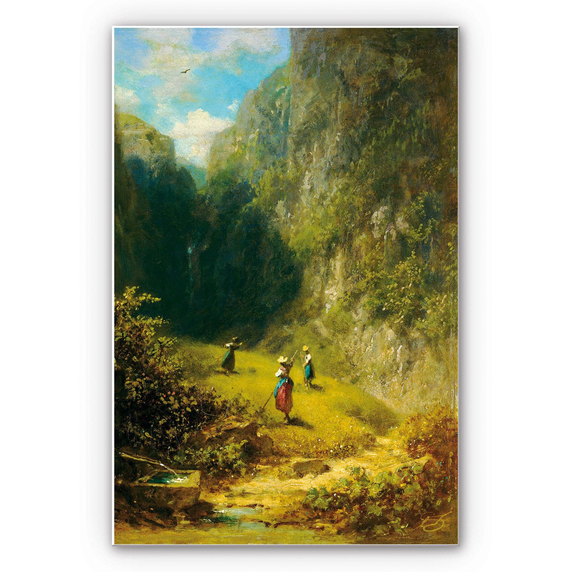 Tableau Forex - Spitzweg - Récolte des foins en haute montagne