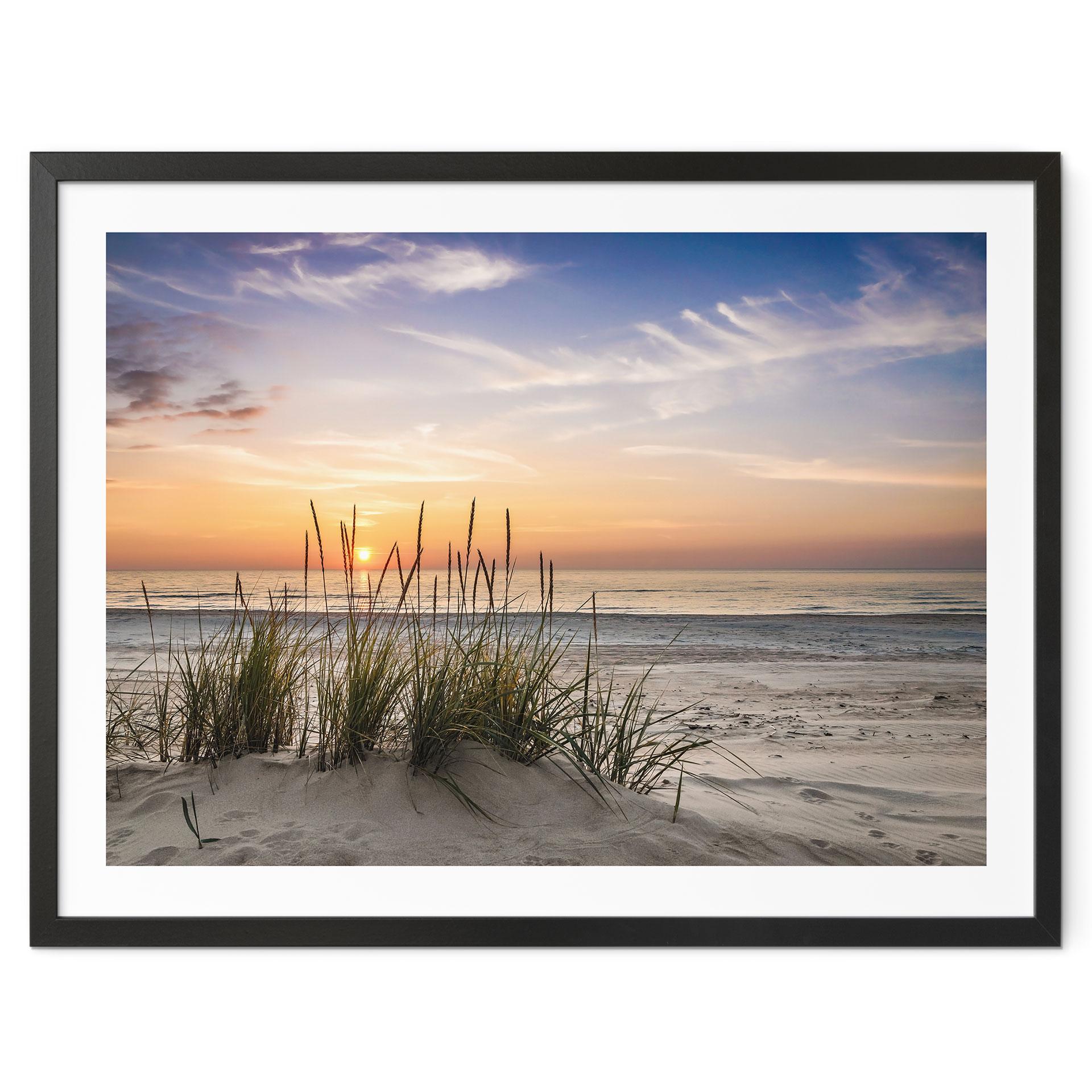 Plakat Klitter ved solnedgang
