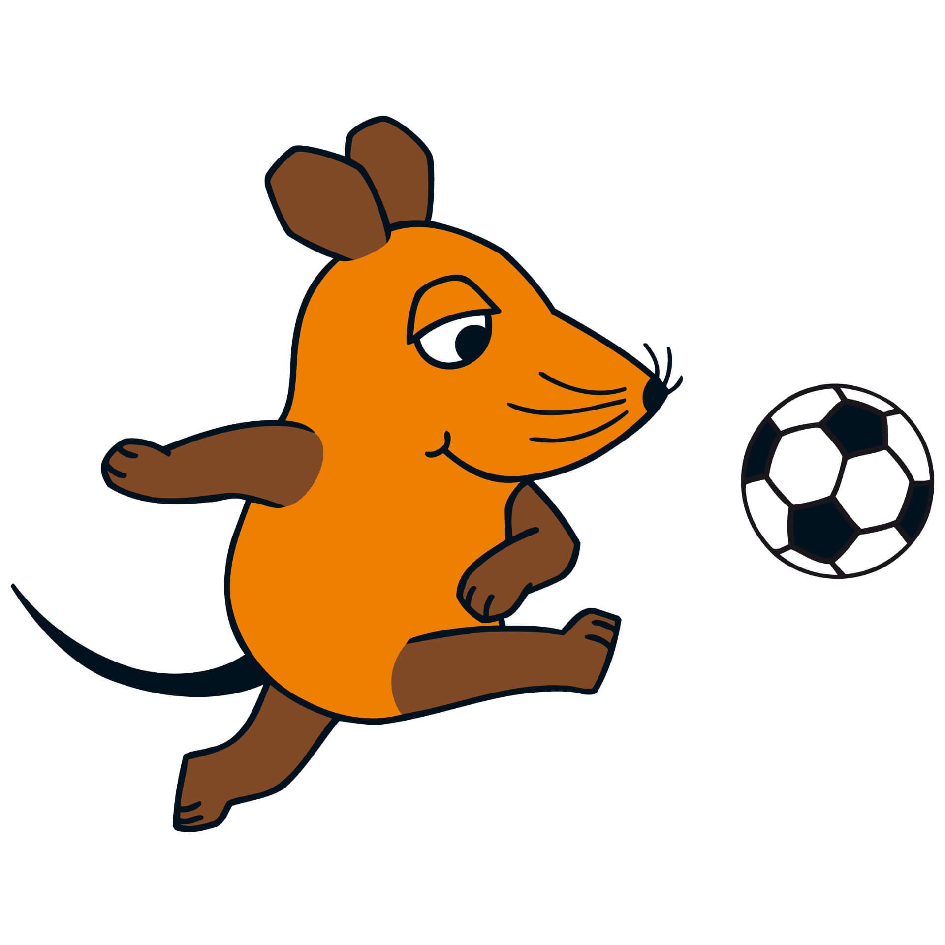 Wandtattoo Die Maus spielt Fußball