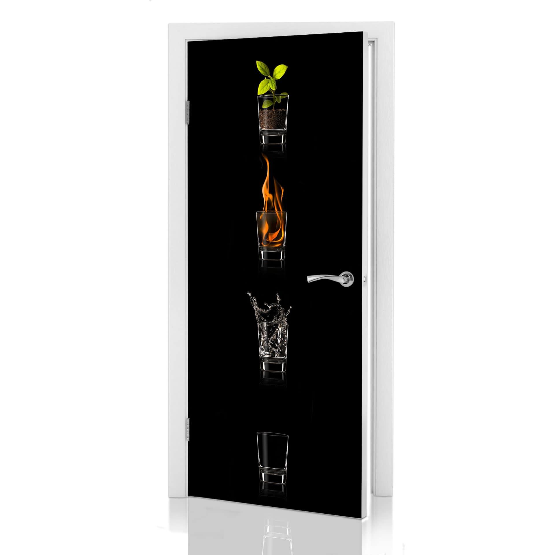 Puerta de diseño Frutos Vargas - Los Cuatro Elementos 91x200 cm