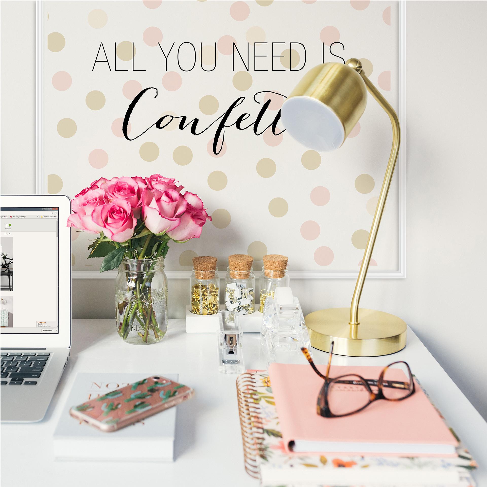 Wallprint Confetti & Cream - All you need is confetti