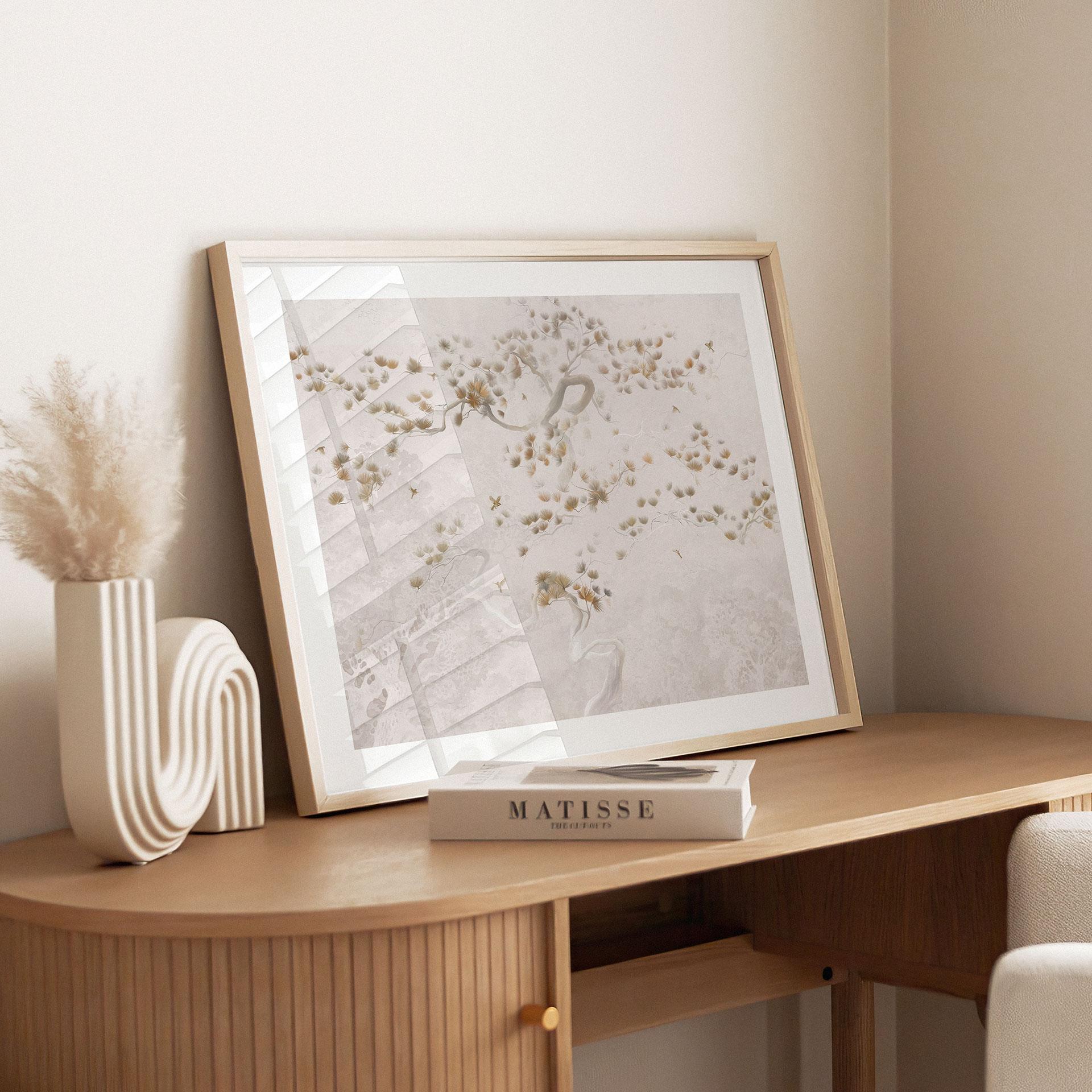 Poster mit Bäumen - Elegante Kiefer im asiatischen Stil - Ms Tiff