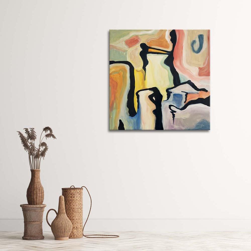 Canvasbillede, pastelkomposition