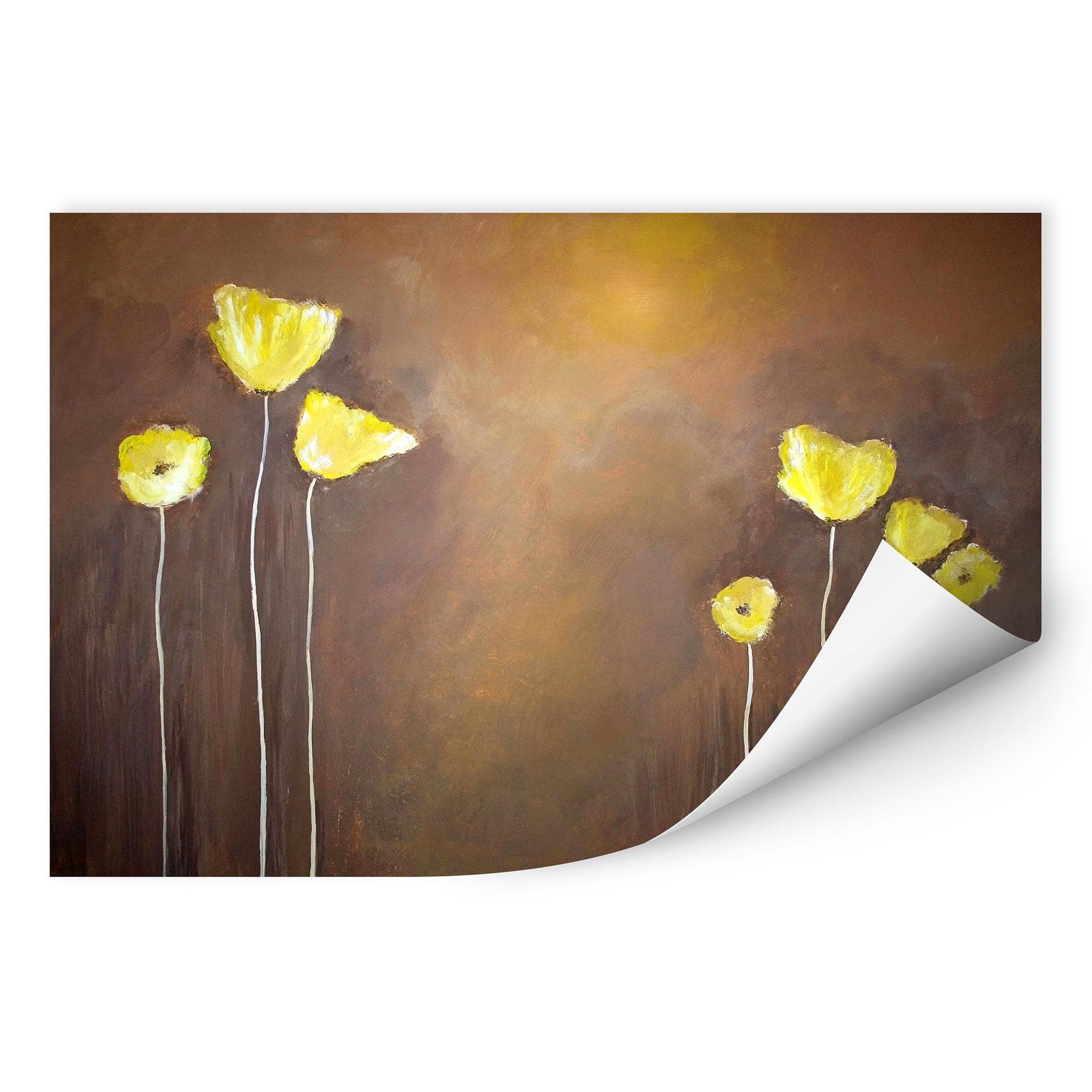 Zelfklevende Poster Melz - Yellow Poppy