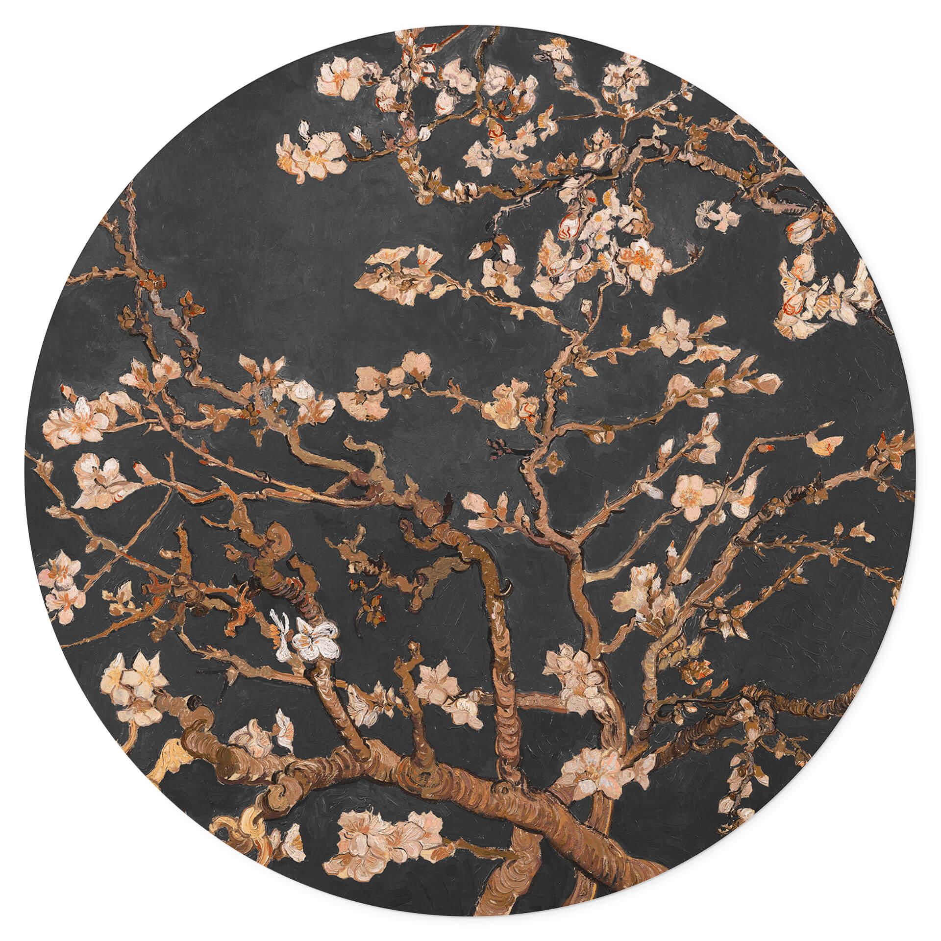 Wandtattoo van Gogh - Mandelblüte herbstlich - Rund