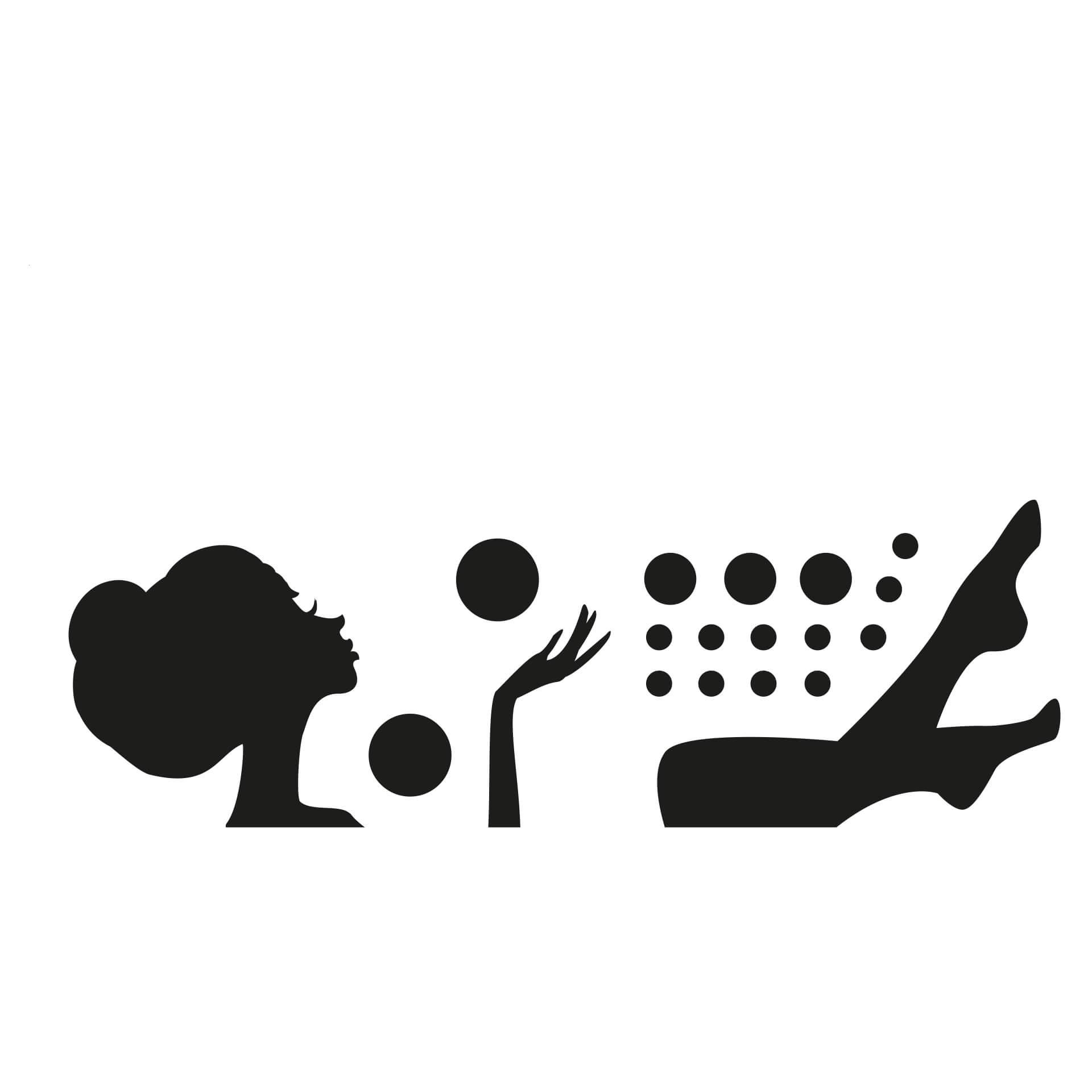 Afslappende bad wallsticker