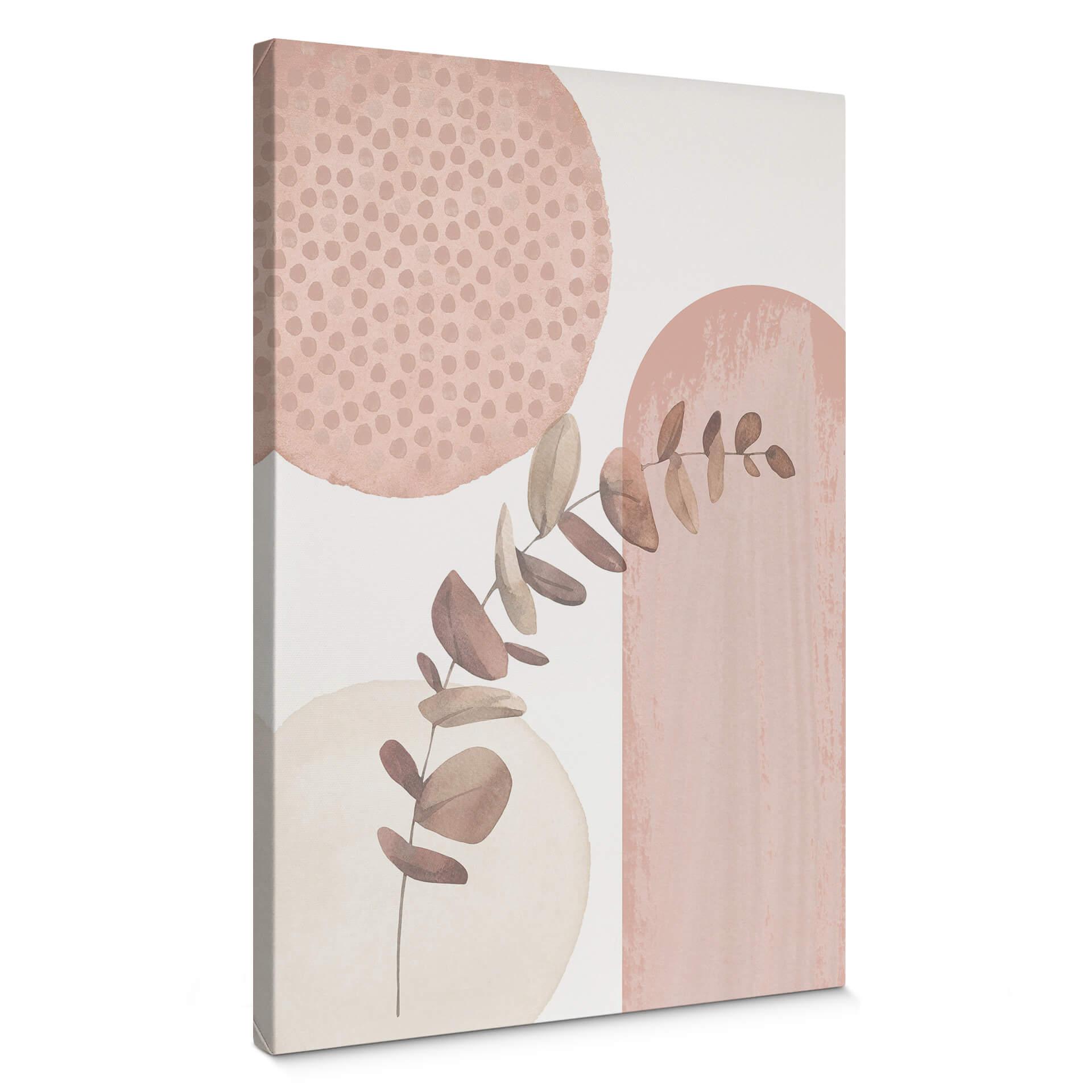 Lærredsprint - Moss - Boho Pink