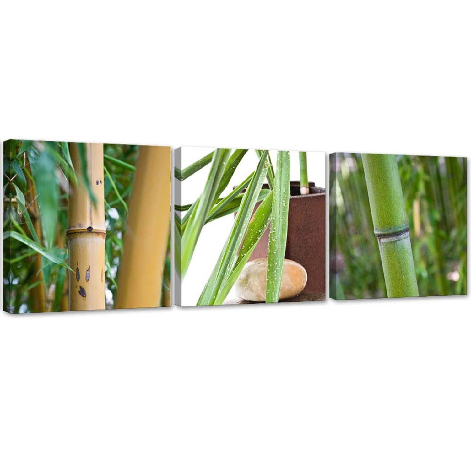 3-delt lærredsprint, Bamboo Zen Spa