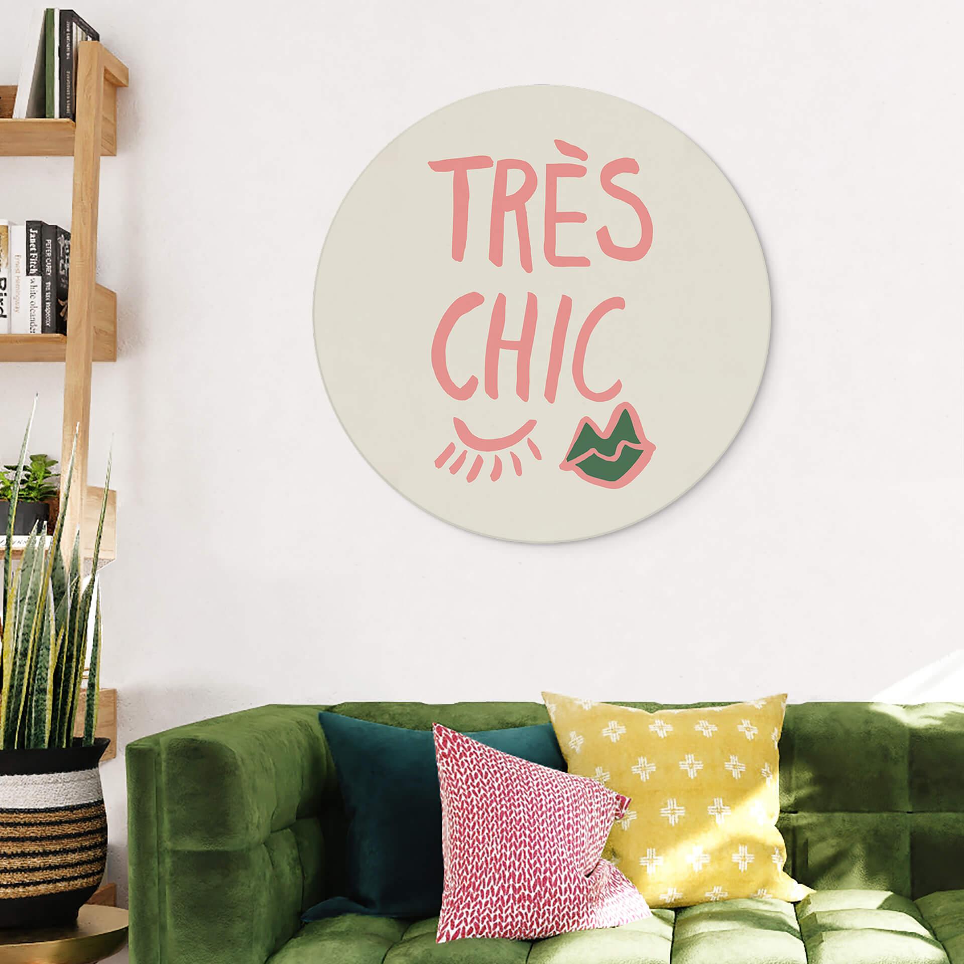 Vægcirkel 1X Studio - Très chic – print på aluminium (Alu-Dibond)
