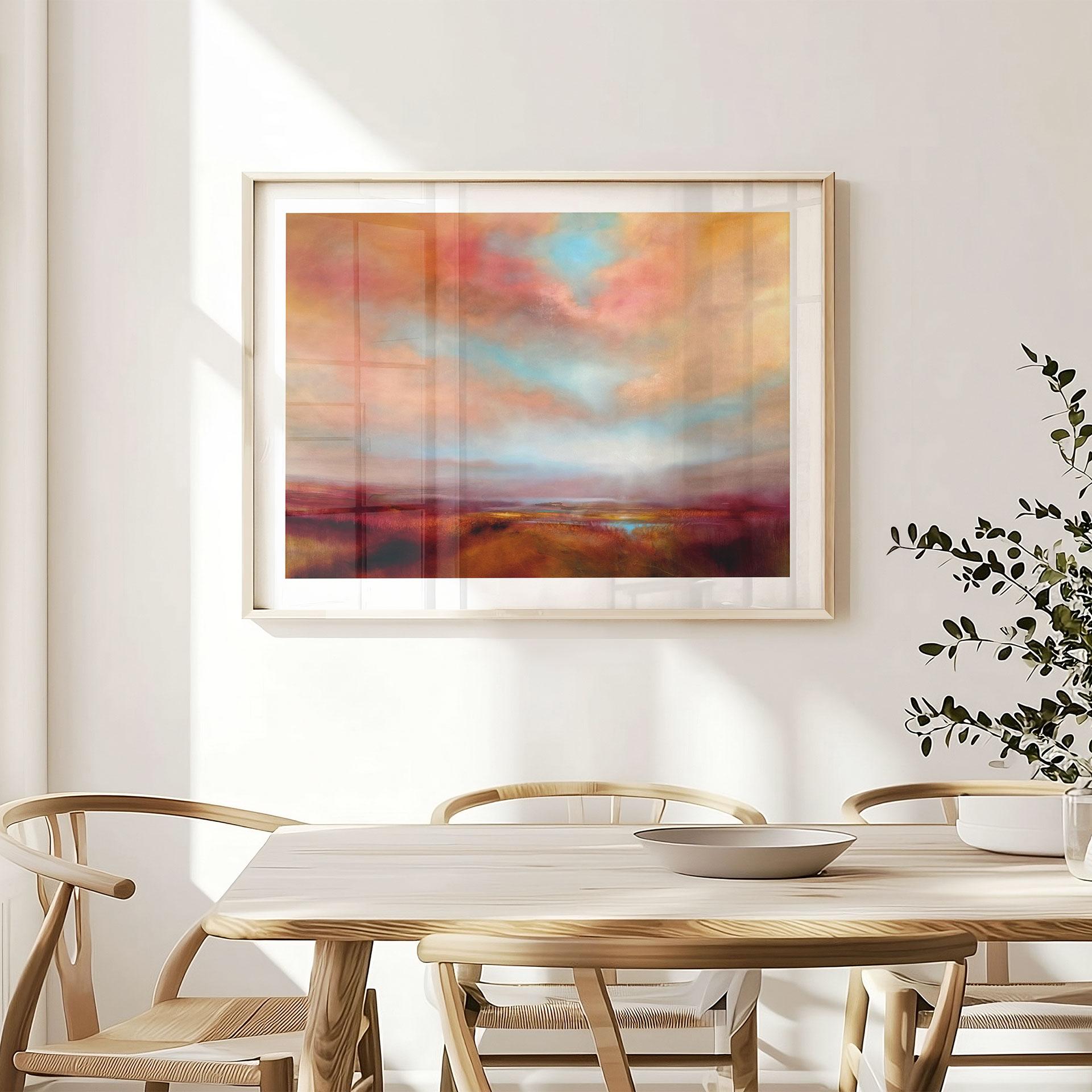 Poster Leuchtendes Feld im Sonnenlicht - Schmucker