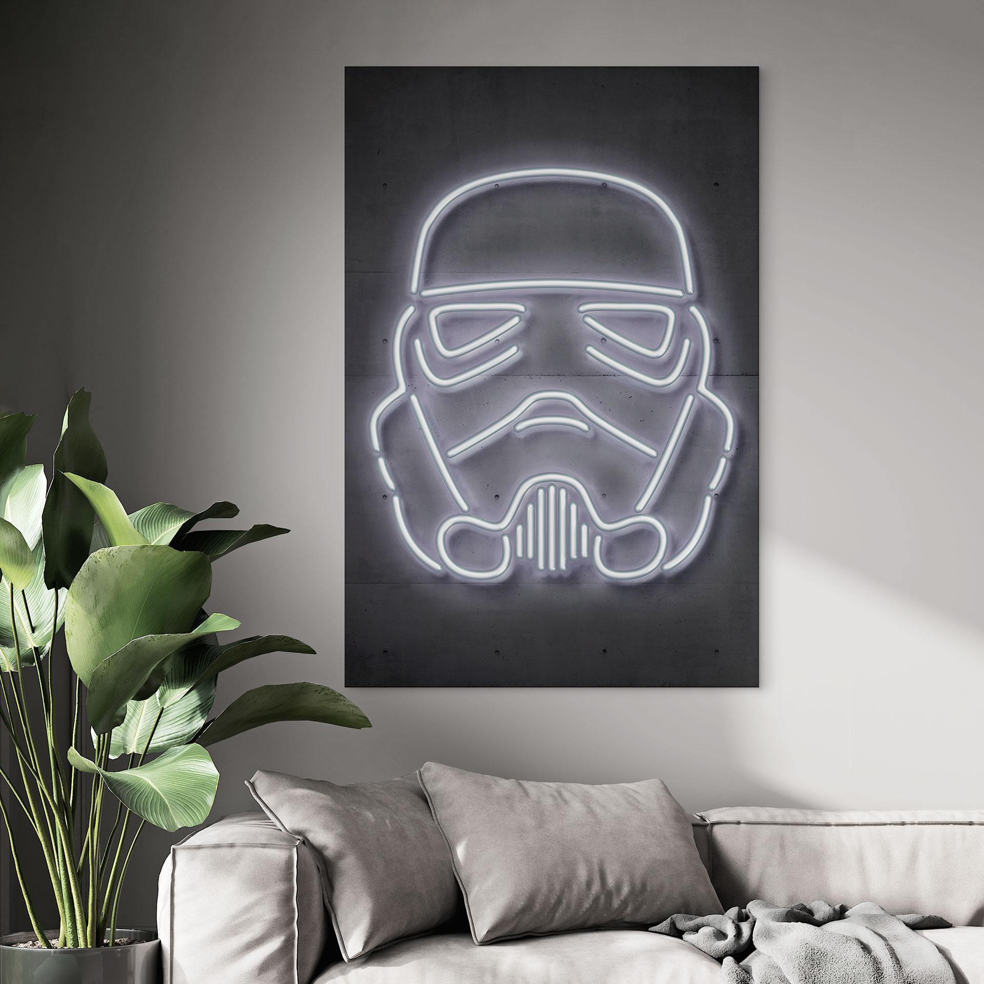 Billede af stormtroopers hjelme - Mielu – print på aluminium (Alu-Dibond)