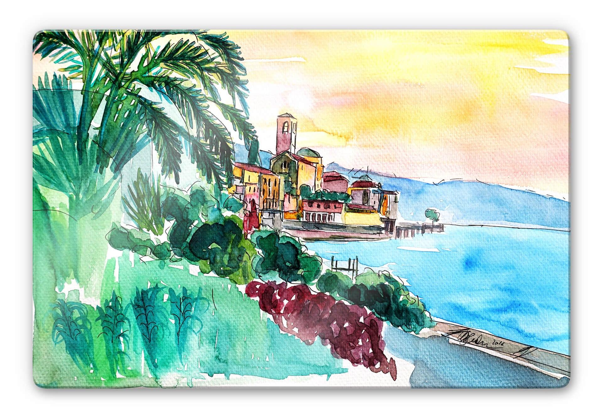 Glasschilderij Bleichner - Wonderful Lago Maggiore