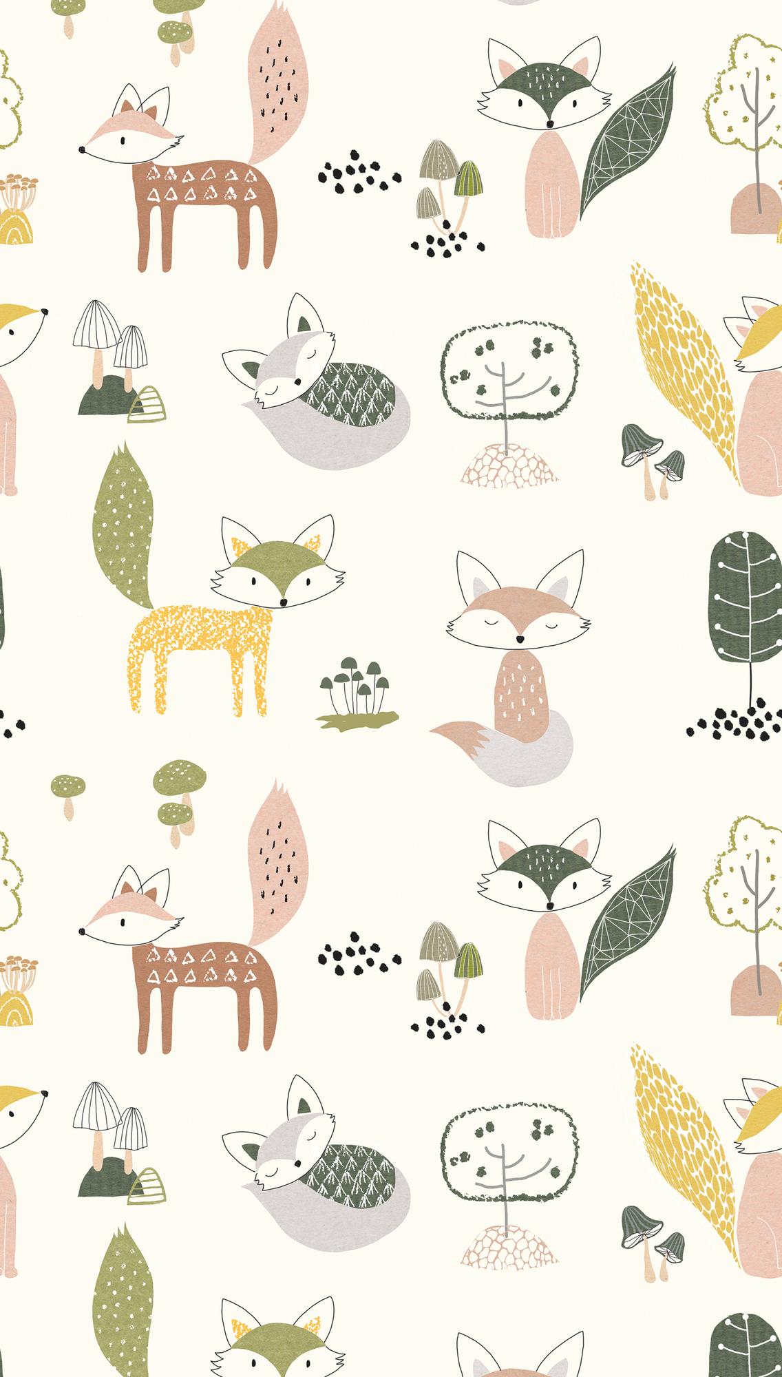kinderkamer behang kleurrijk crème - vliesbehang kunst voor kinderen Livingwalls - mat en glad