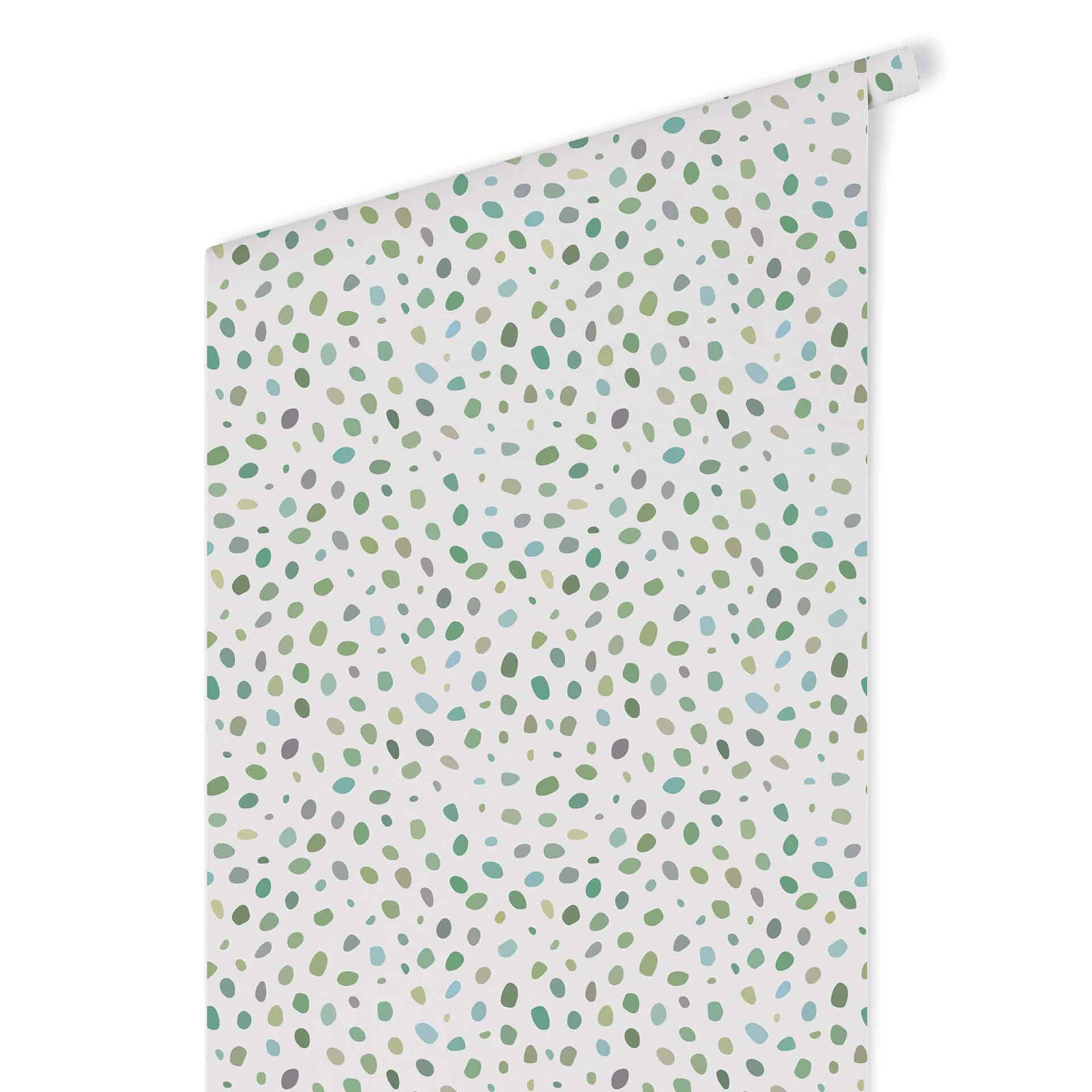 Patroonh=behang Bonte Confetti - groen