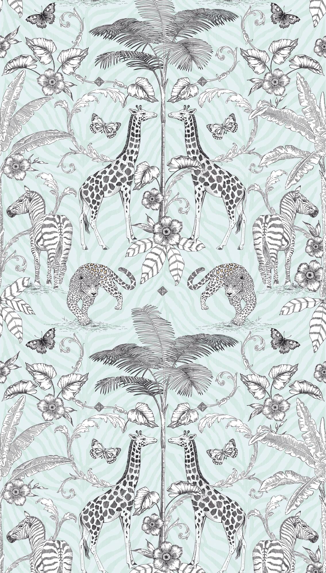 dieren behang zwart wit - vliesbehang insecten & dieren Livingwalls - mat en glad
