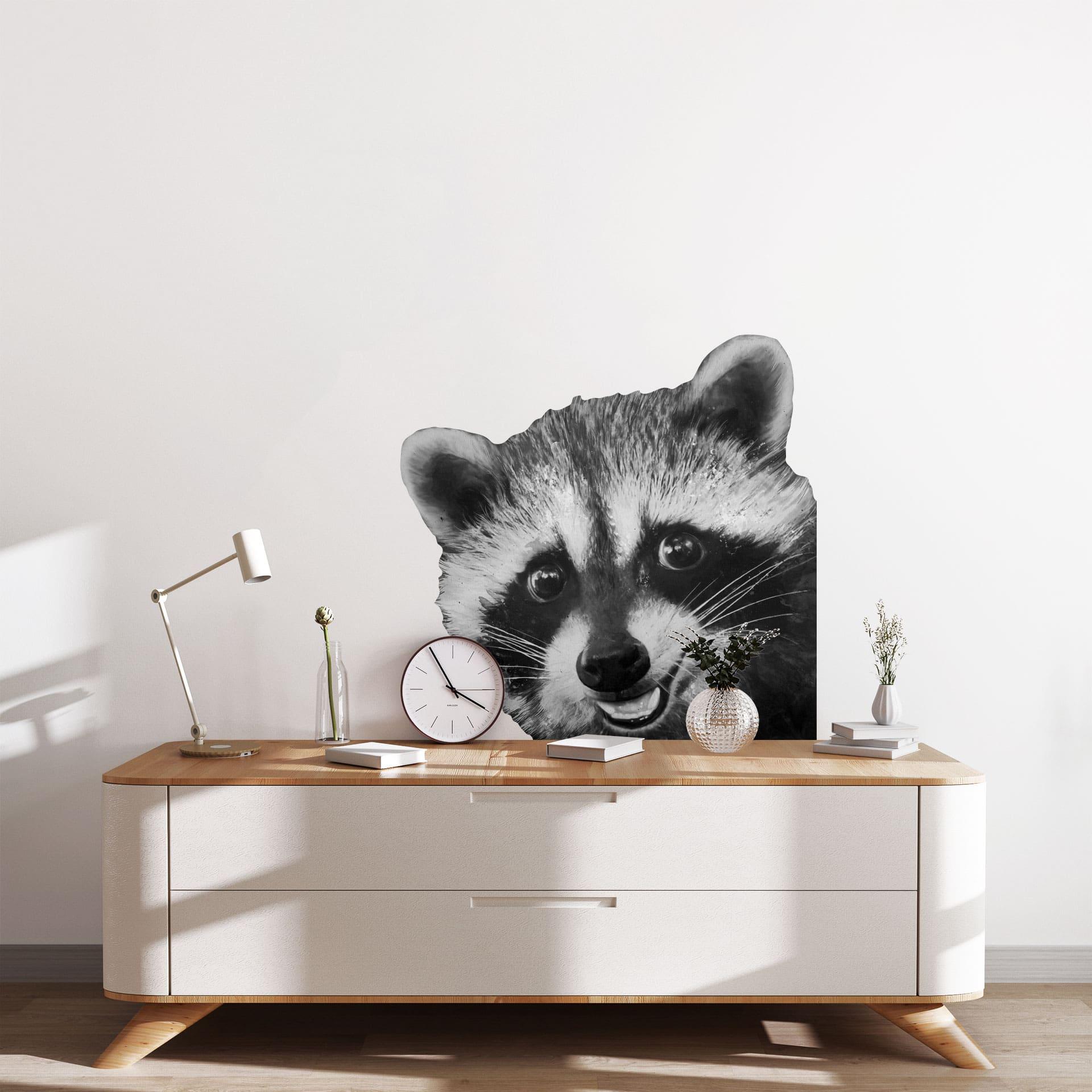 Vaskebjørn - Graves Wallsticker