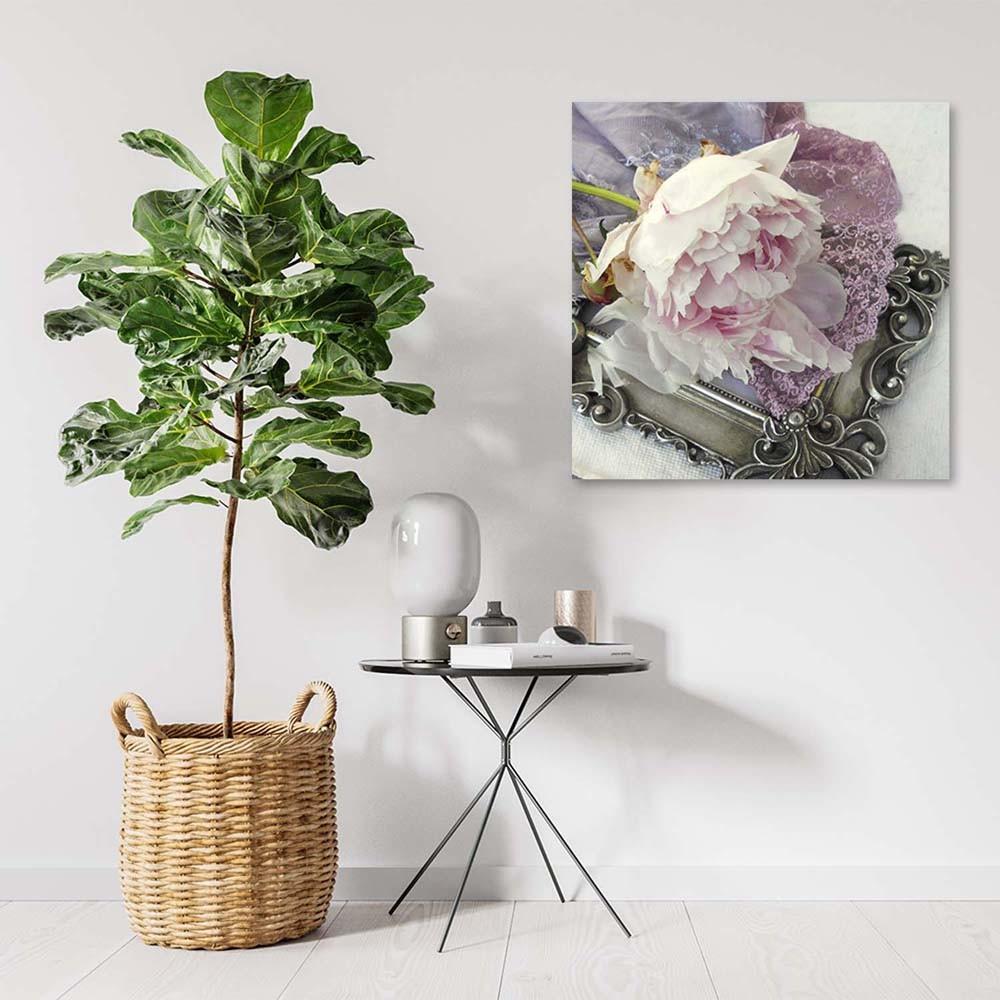 Canvasbillede, Rosenblomster på et spejl