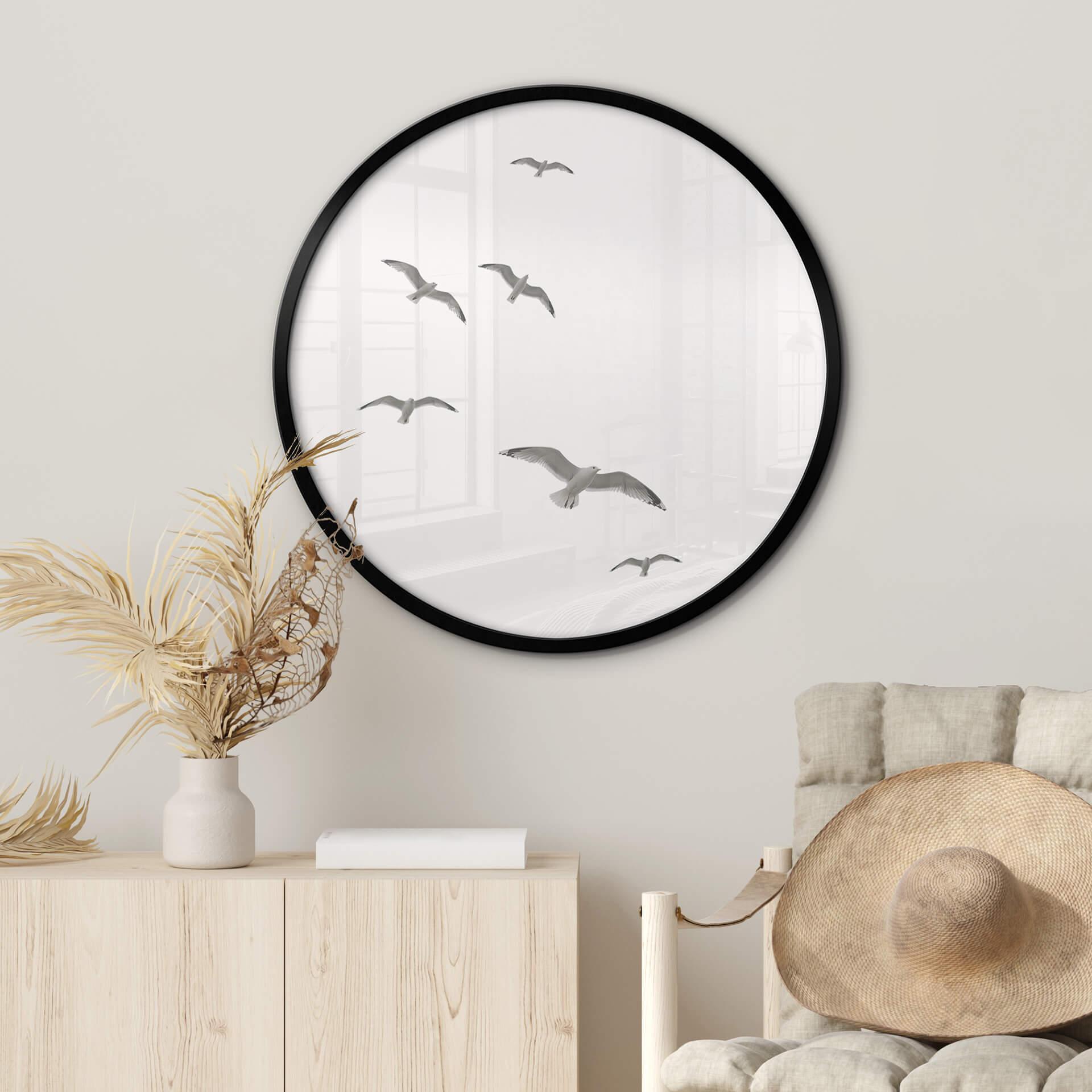 Póster Gaviotas en el cielo - Redondo