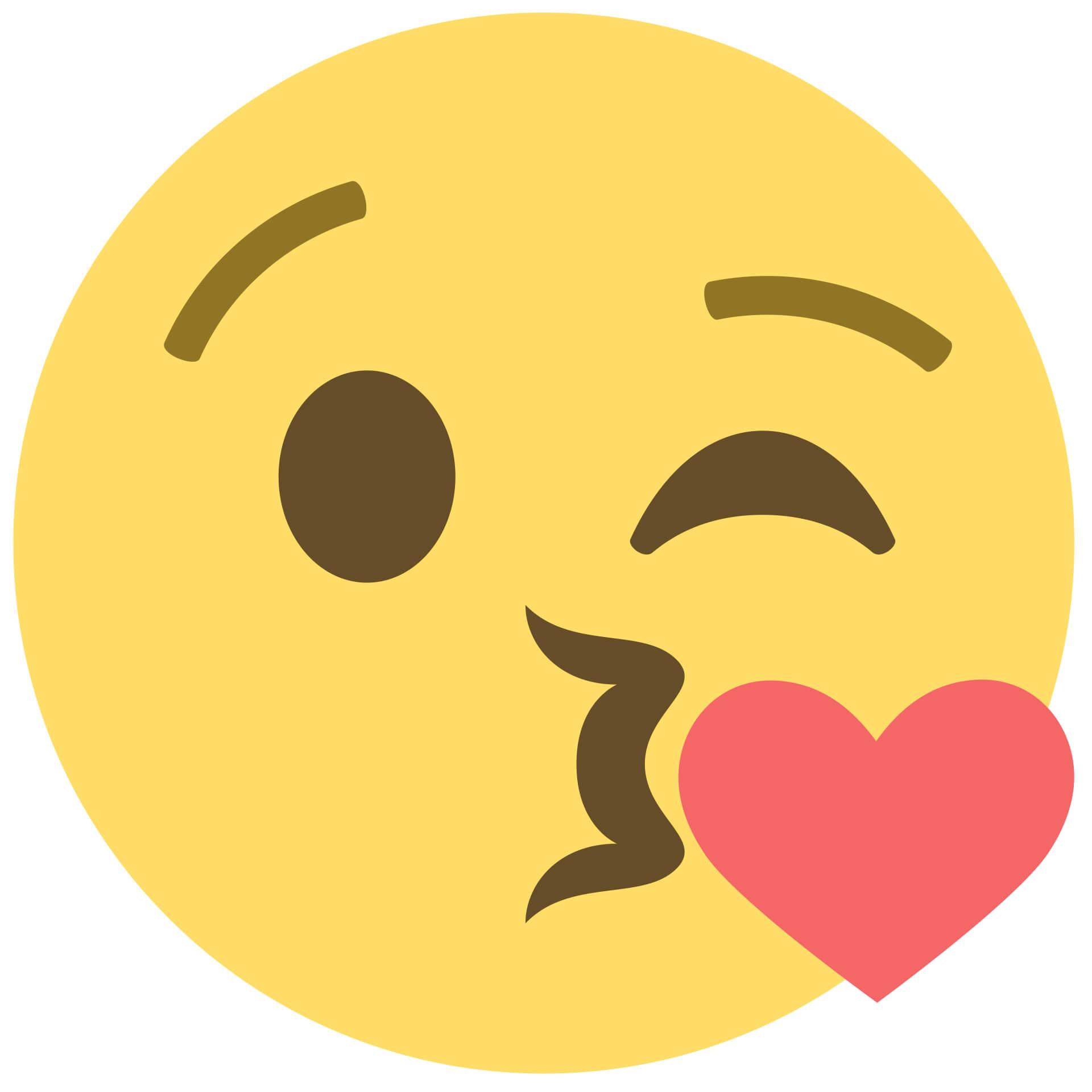 Wandtattoo Emoji Throwing A Kiss