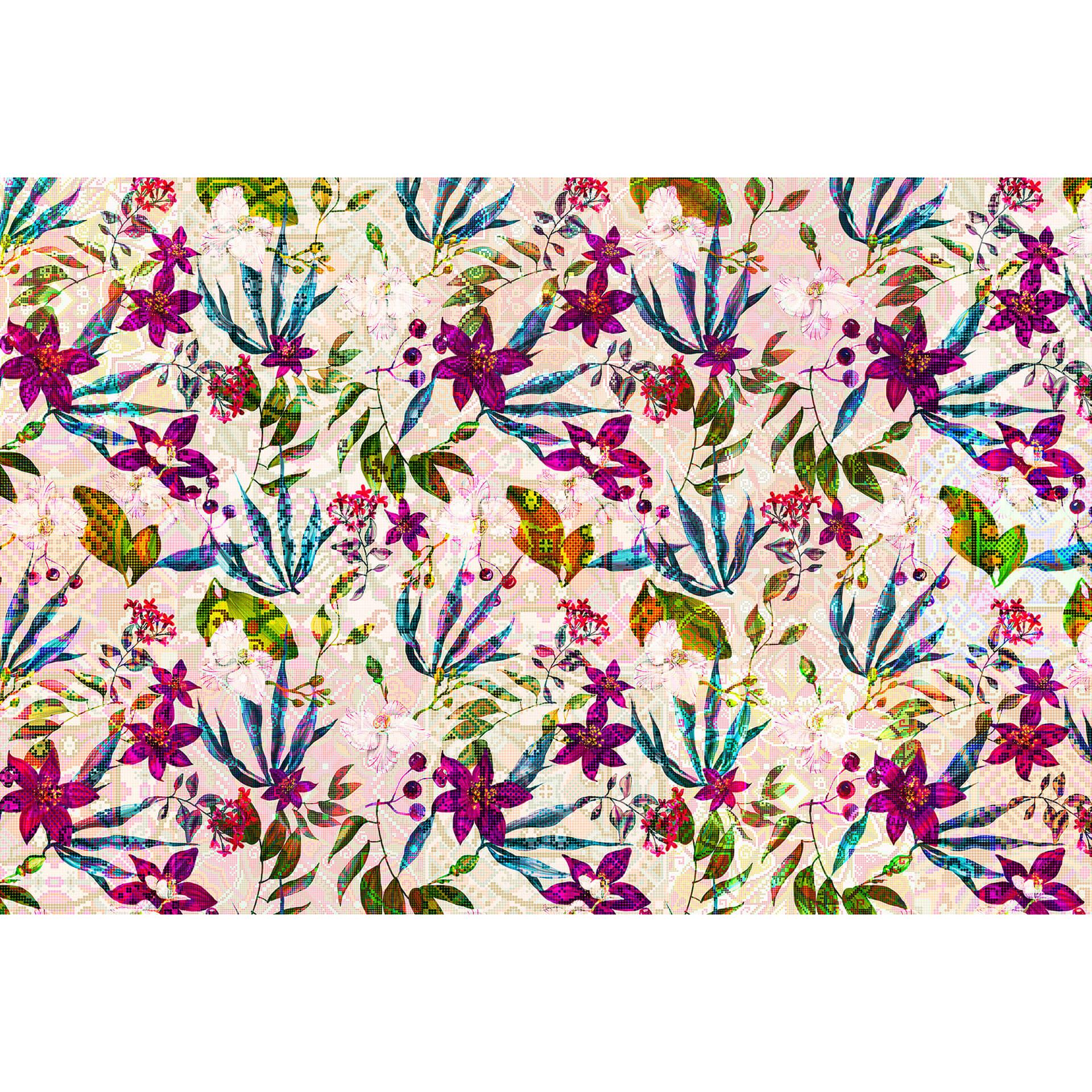 Livingwalls Fotobehang Walls by Patel mosaic blossom 2