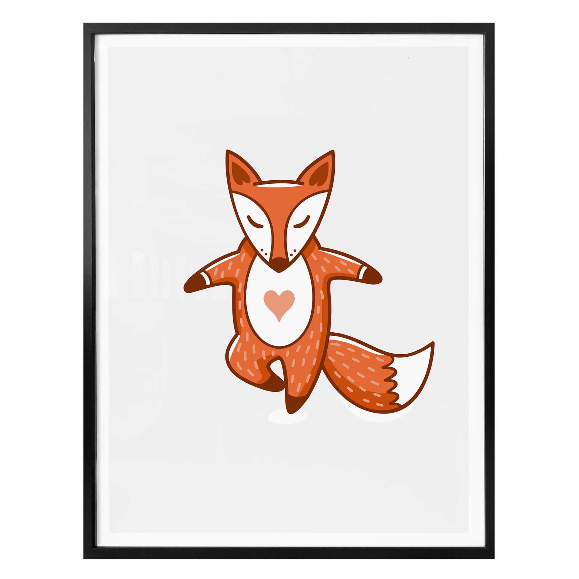 Affiche - Yoga-renard 09