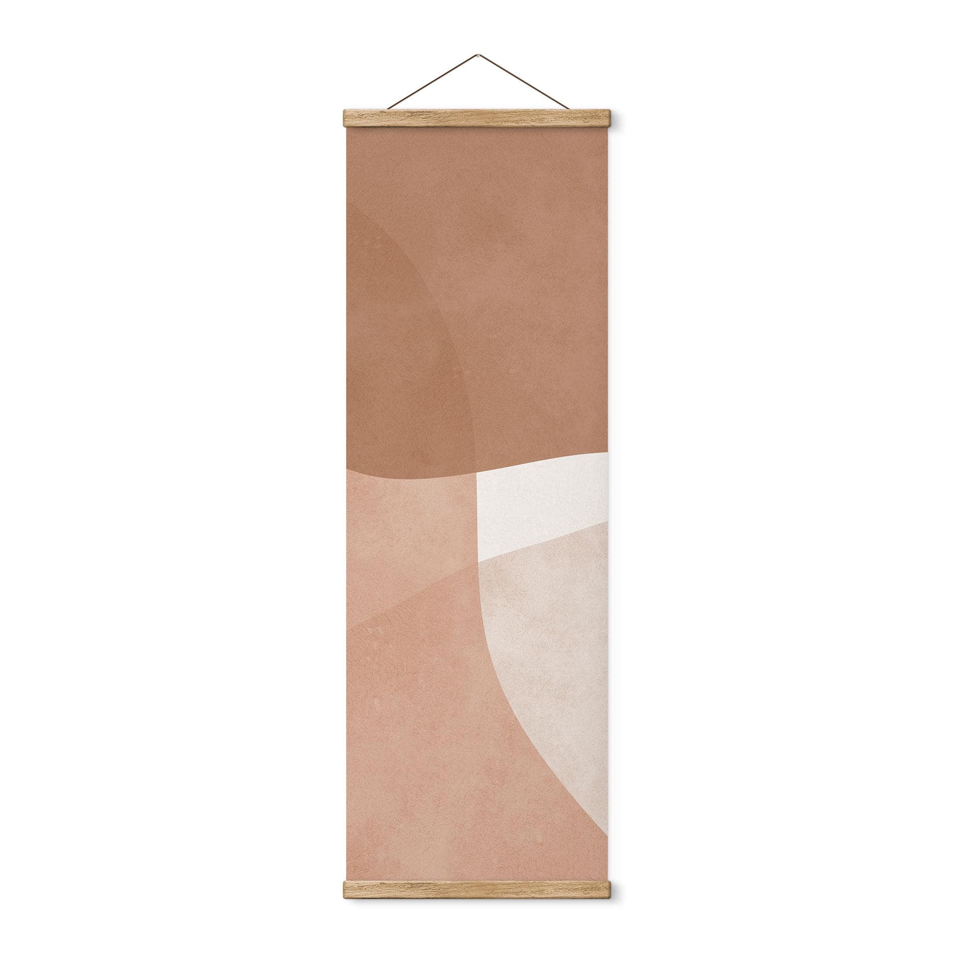 Tekstil plakat Boho akvarelformer i brune toner - Costa - Panorama