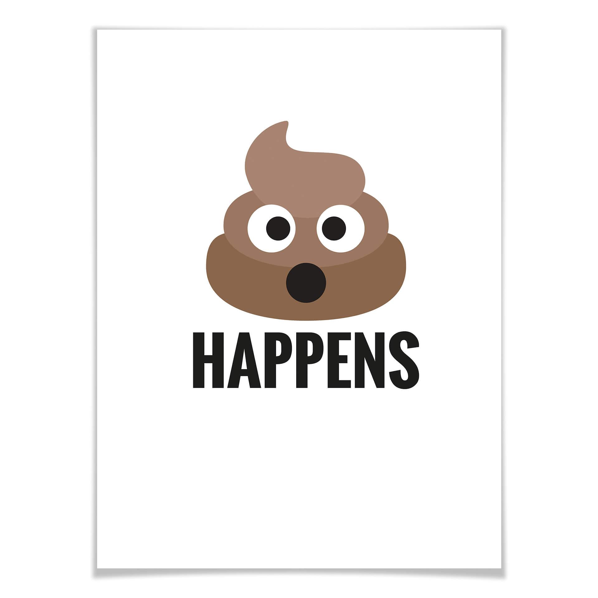Plakat - Emojione - Shit happens