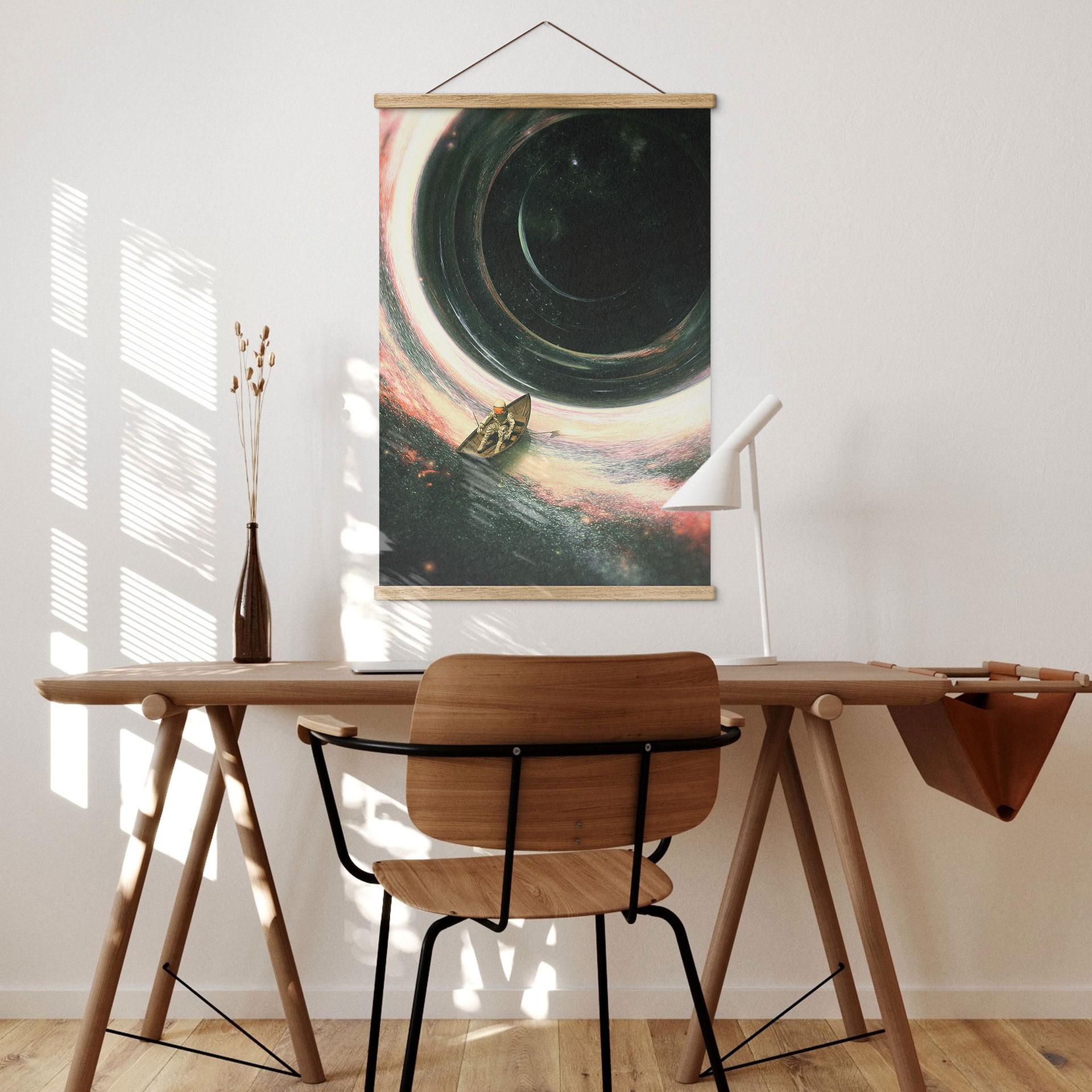 Tekstil plakat Astronaut i en båd - Nicebleed