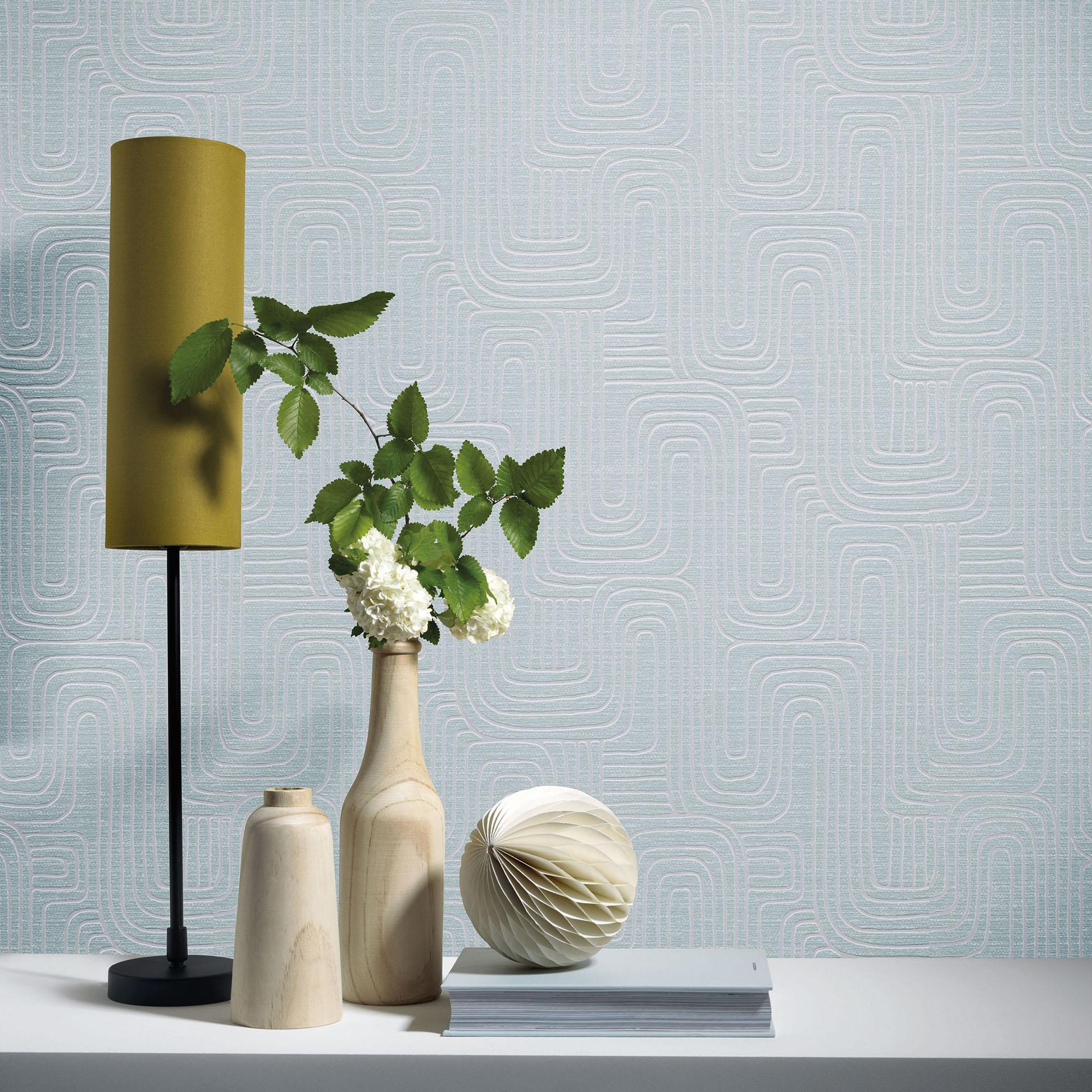 Grafisk tapet Opus grøn