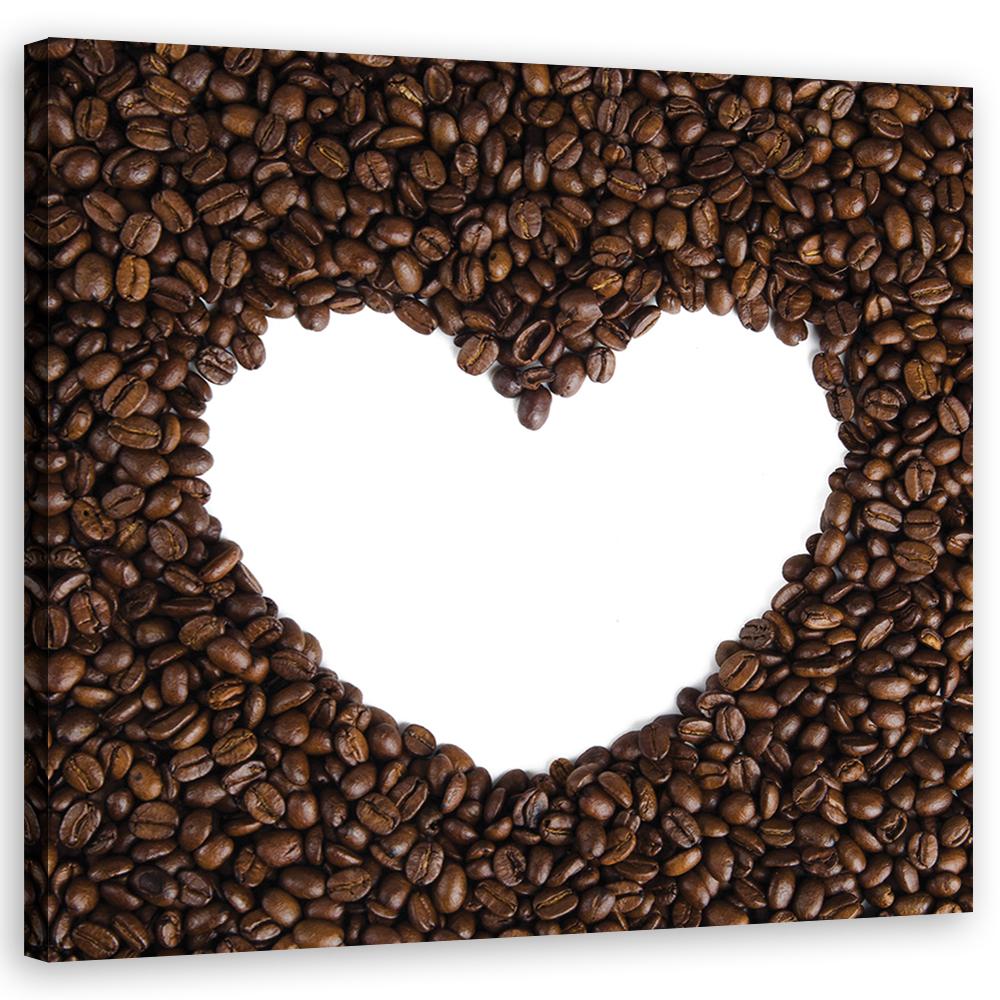 Canvasbillede, kaffehjerte
