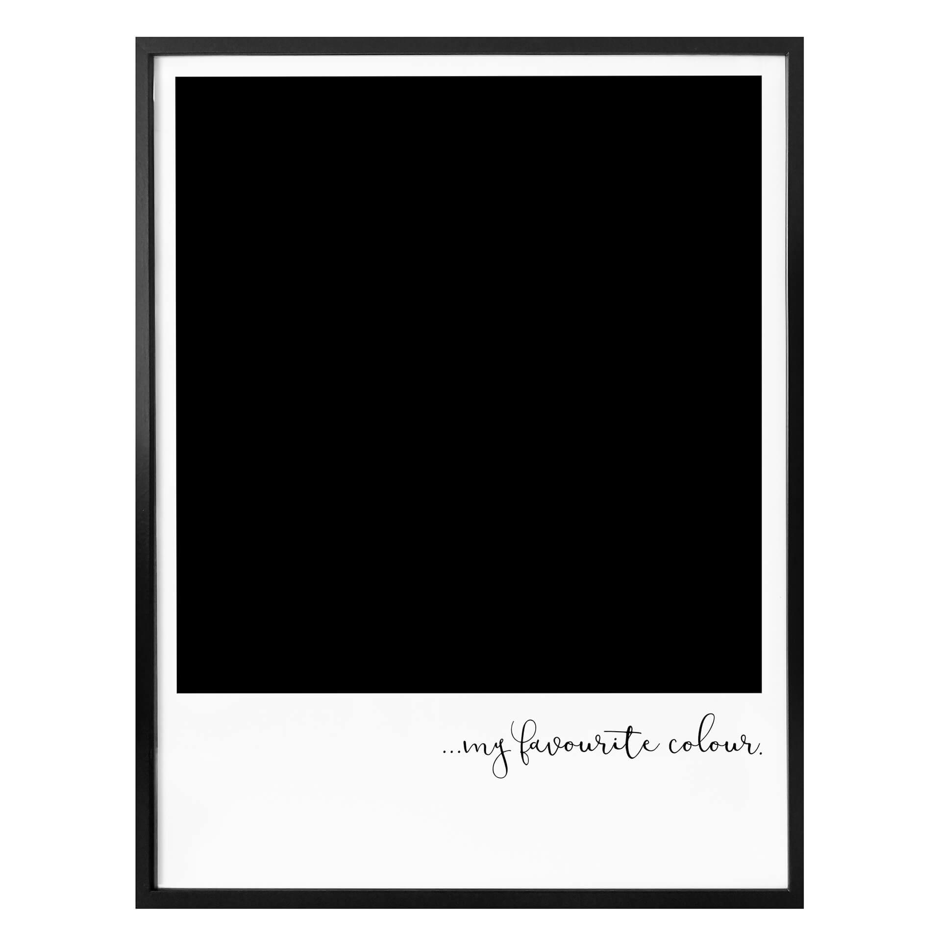 Póster Mi color favorito: el negro