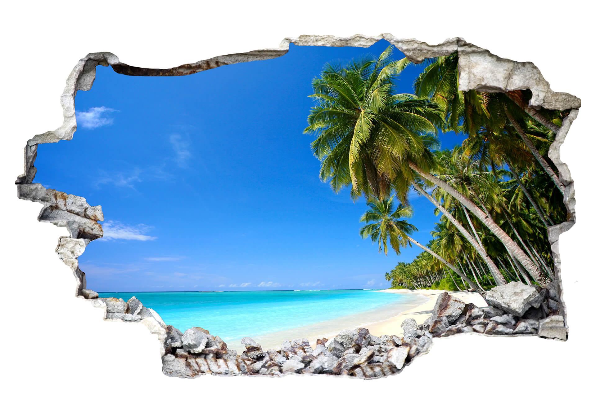 3D Muursticker Day in Paradise