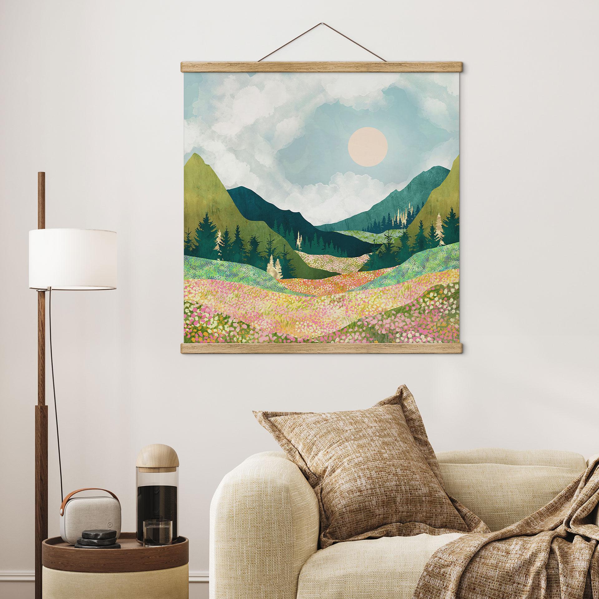 Tekstil plakat Farverig forårseng - SpaceFrog Designs