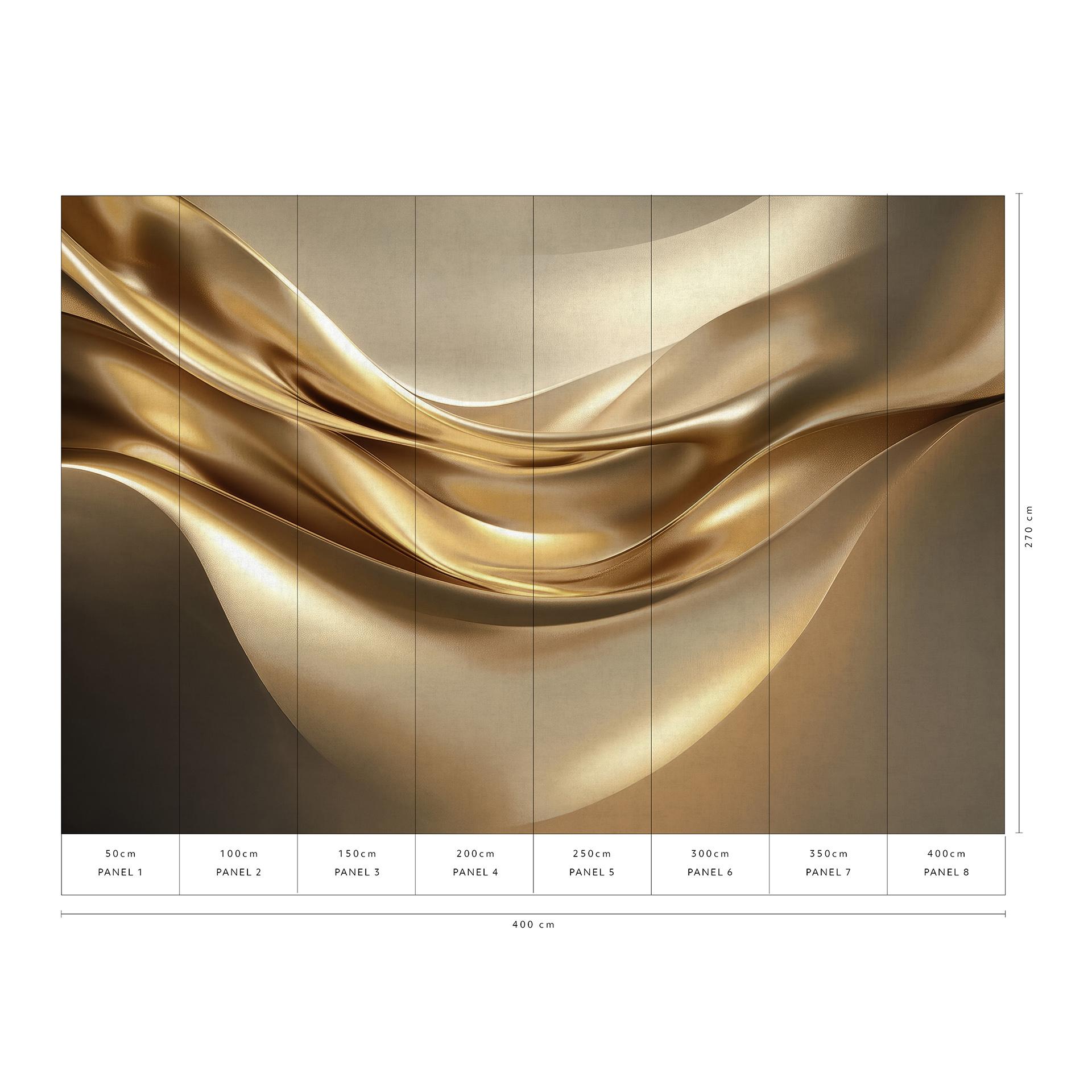 Guido Maria Kretschmer Liquid Gold- Art Edition 2 guldfototapet