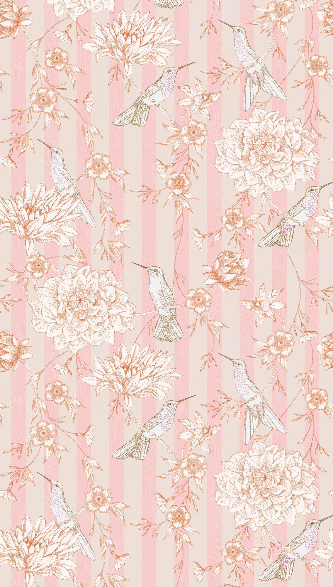 behang bloemen roze beige - vliesbehang bloemen planten Livingwalls - mat en glad
