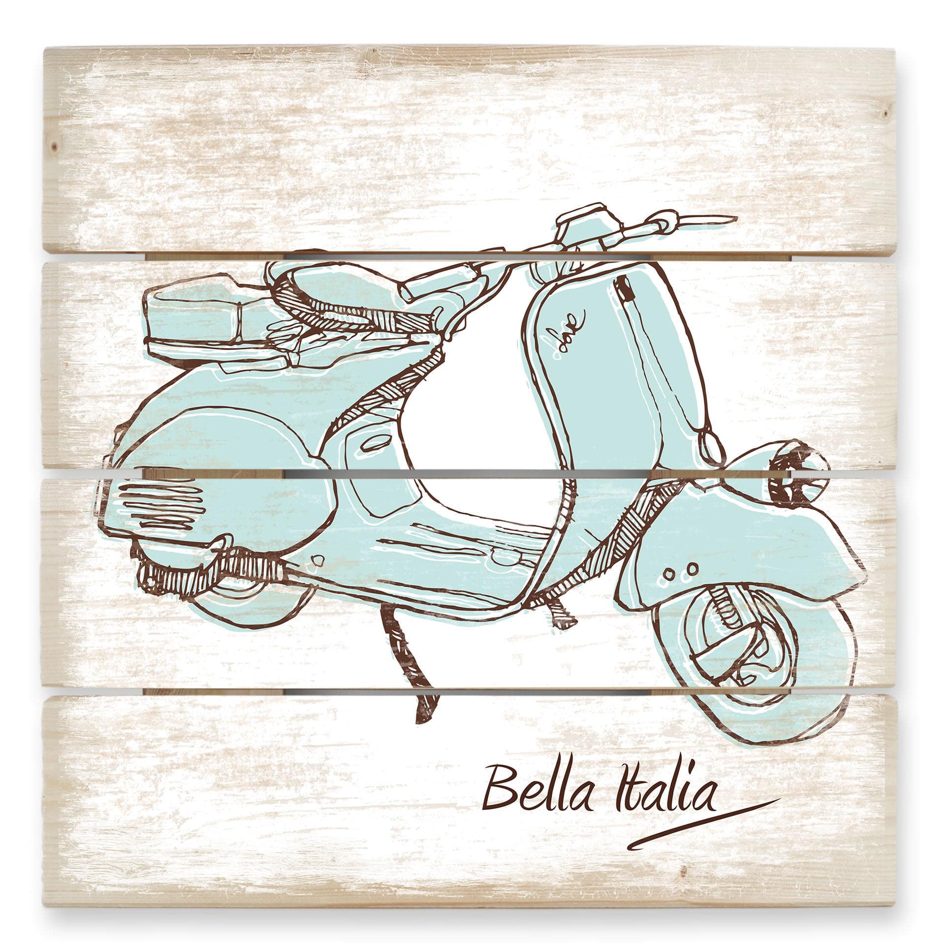 Cuadro de madera Vespa - 40x41,5 cm