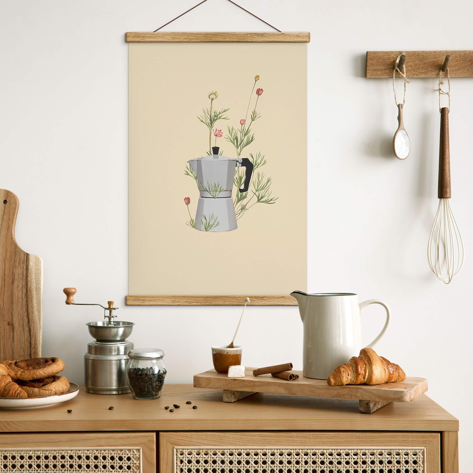 Obraz tkaniny Frida Floral Studio - Mocha Floral