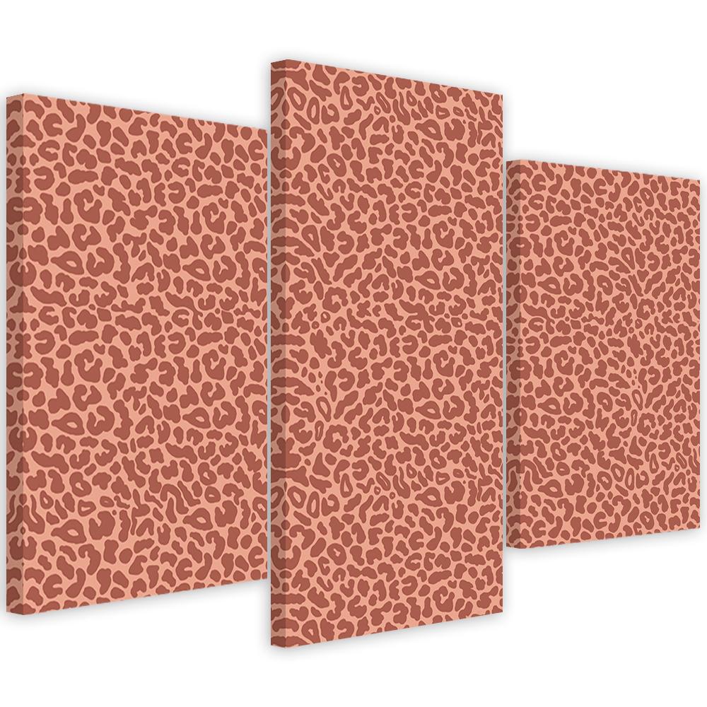 3 stykke lærredsprint, Leopard Leopard Pels Patches Mønster