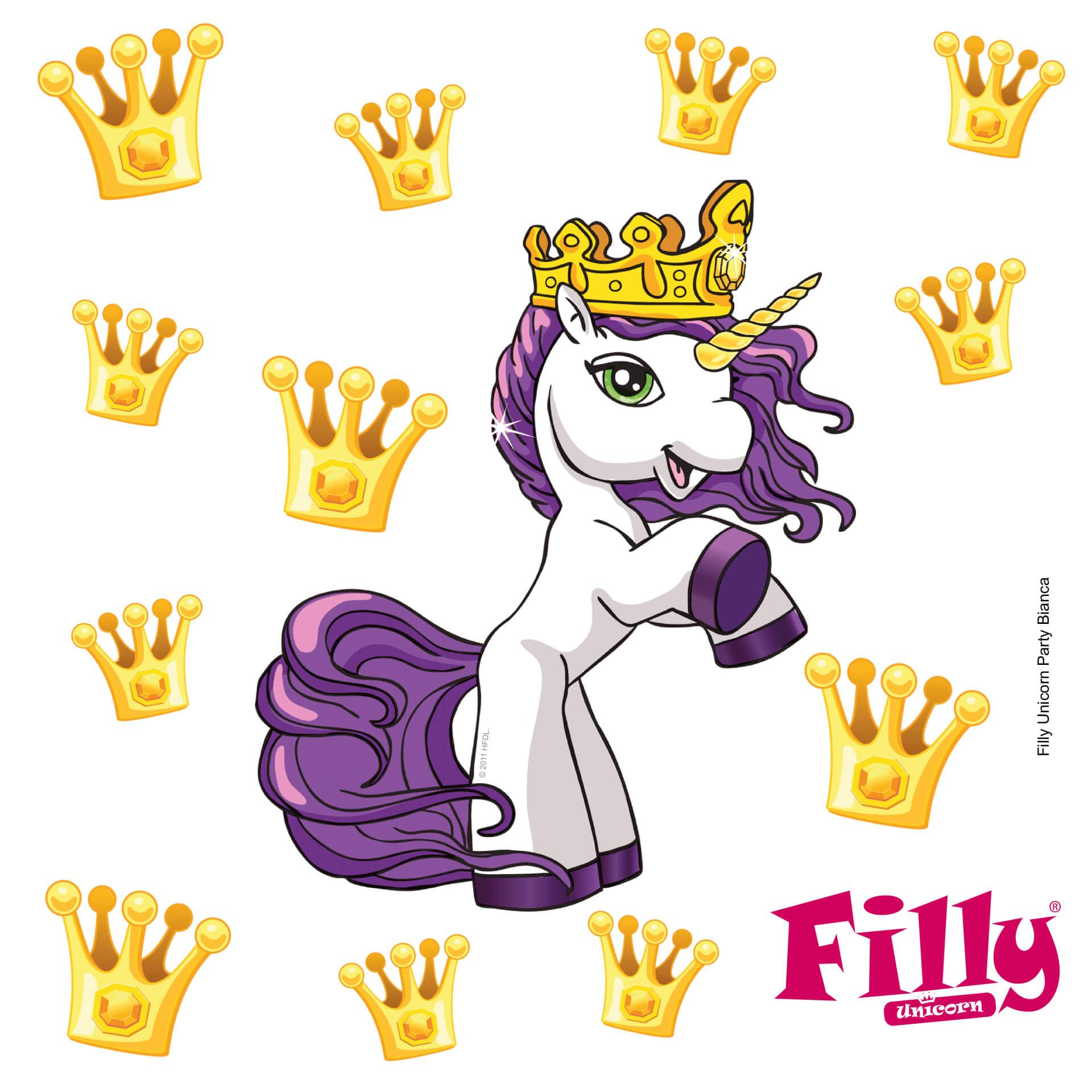 Muursticker Filly Unicorn - Party Bianca