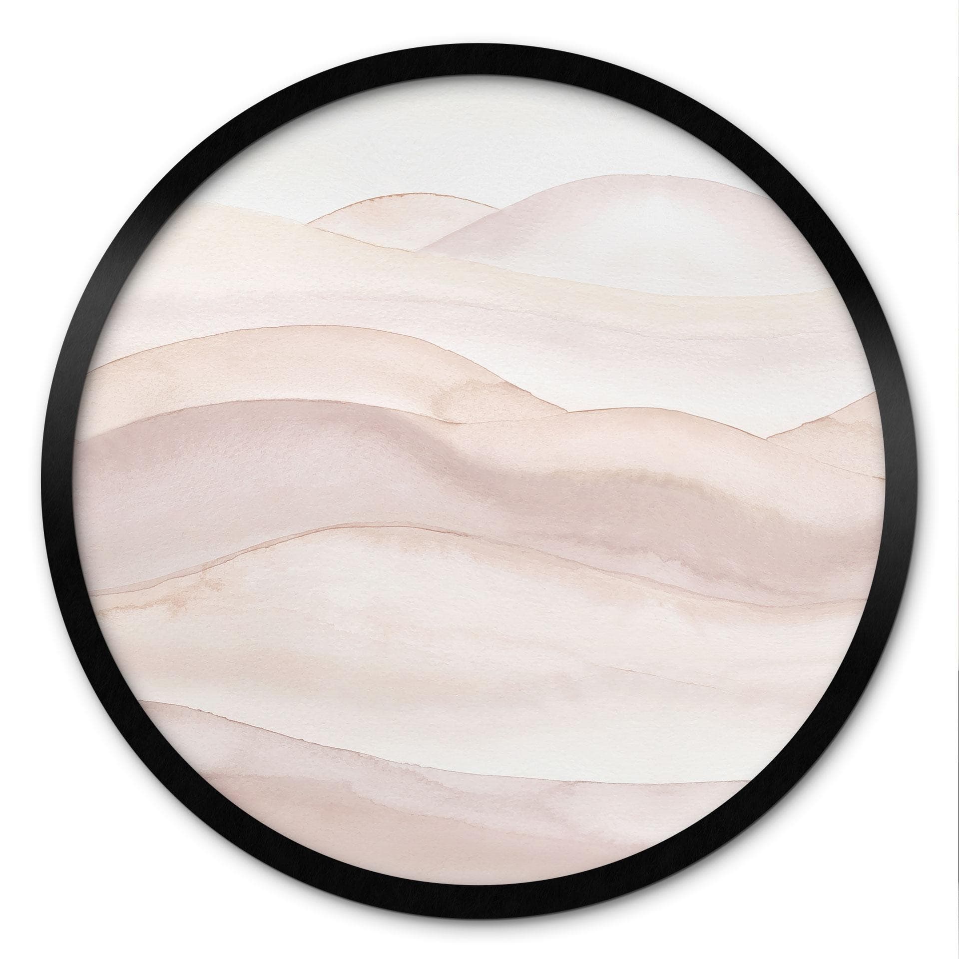 Plakat Gentle Hills i akvarel - Bloomery Decor - Rund