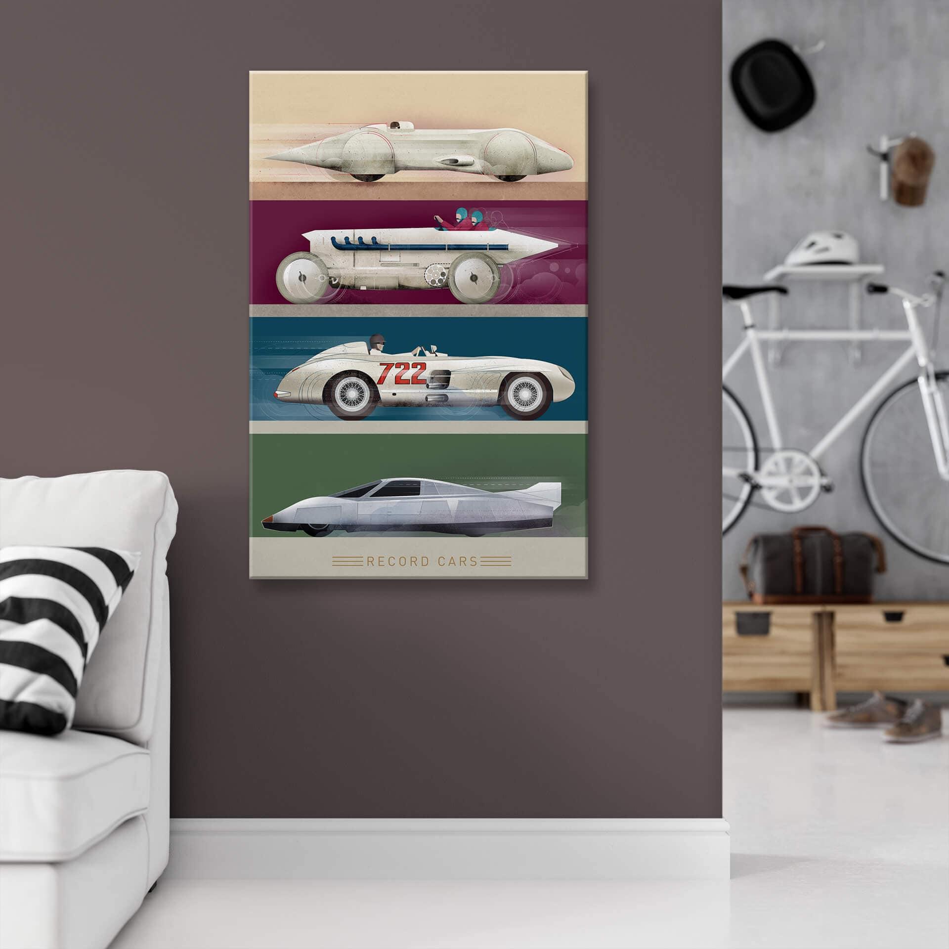 Leinwandbild Braun - Record Cars