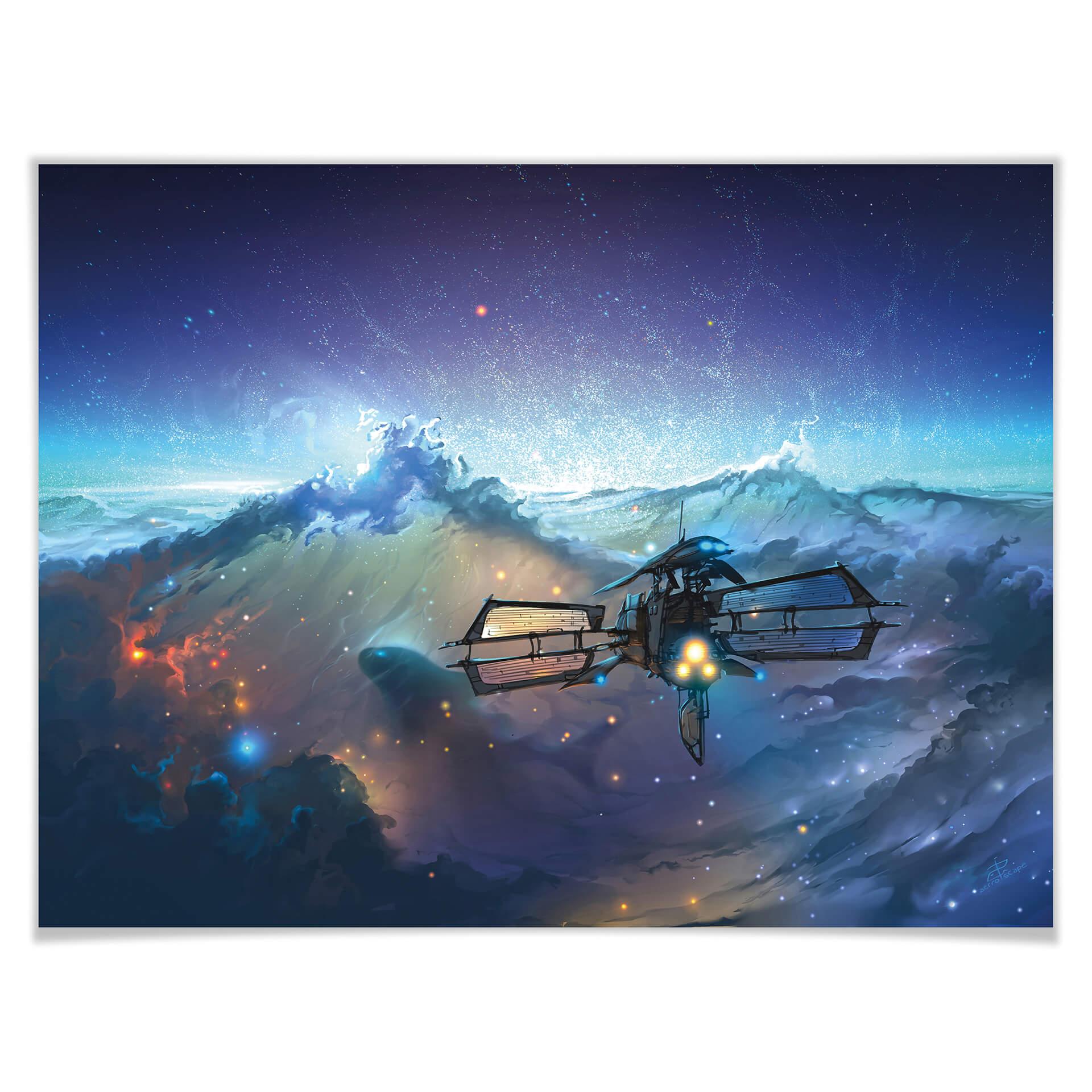 Plakat aeroprzestrzenny - Morze przestrzeni kosmicznej