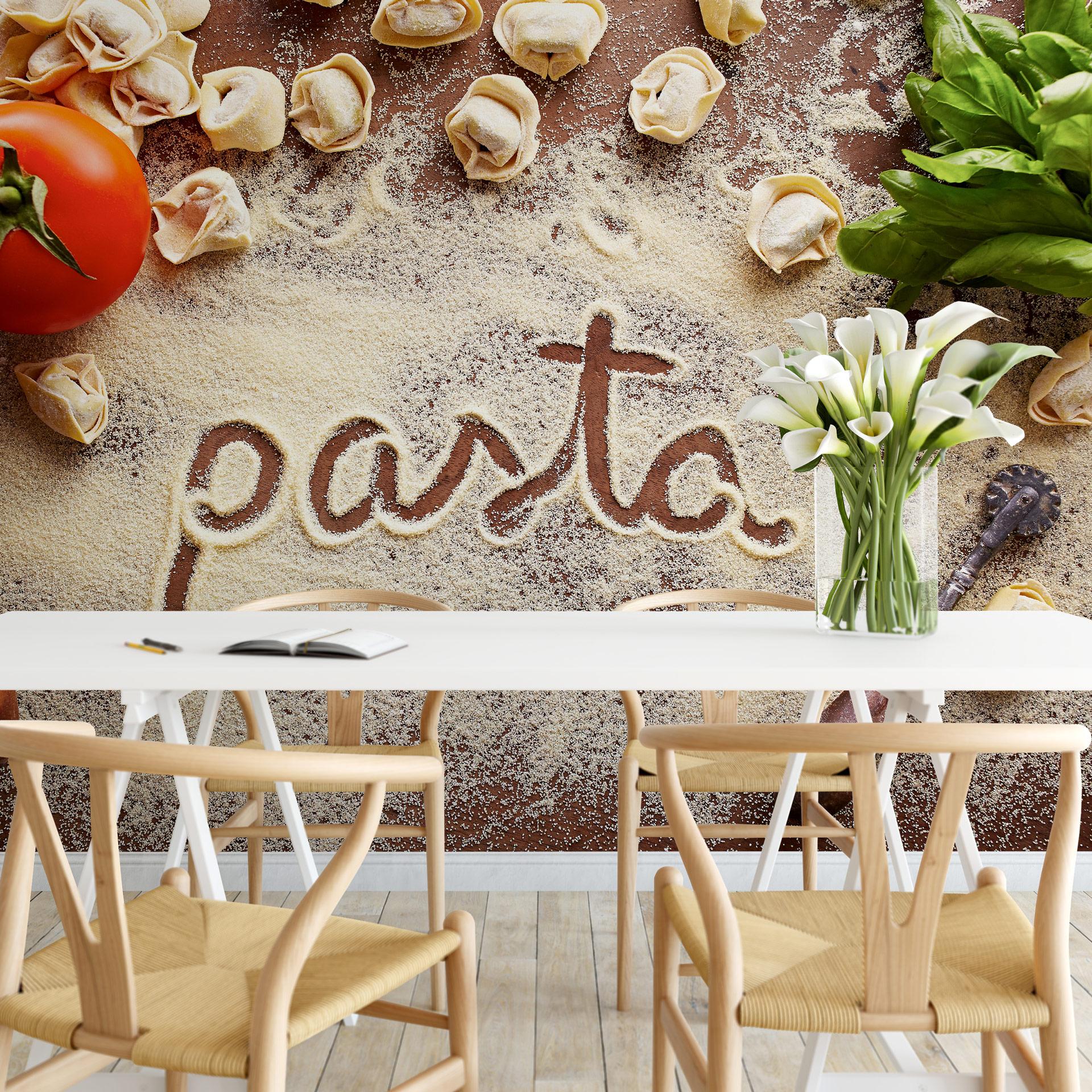 Papier peint photo Pâtes - Tortellini - 384x260 cm